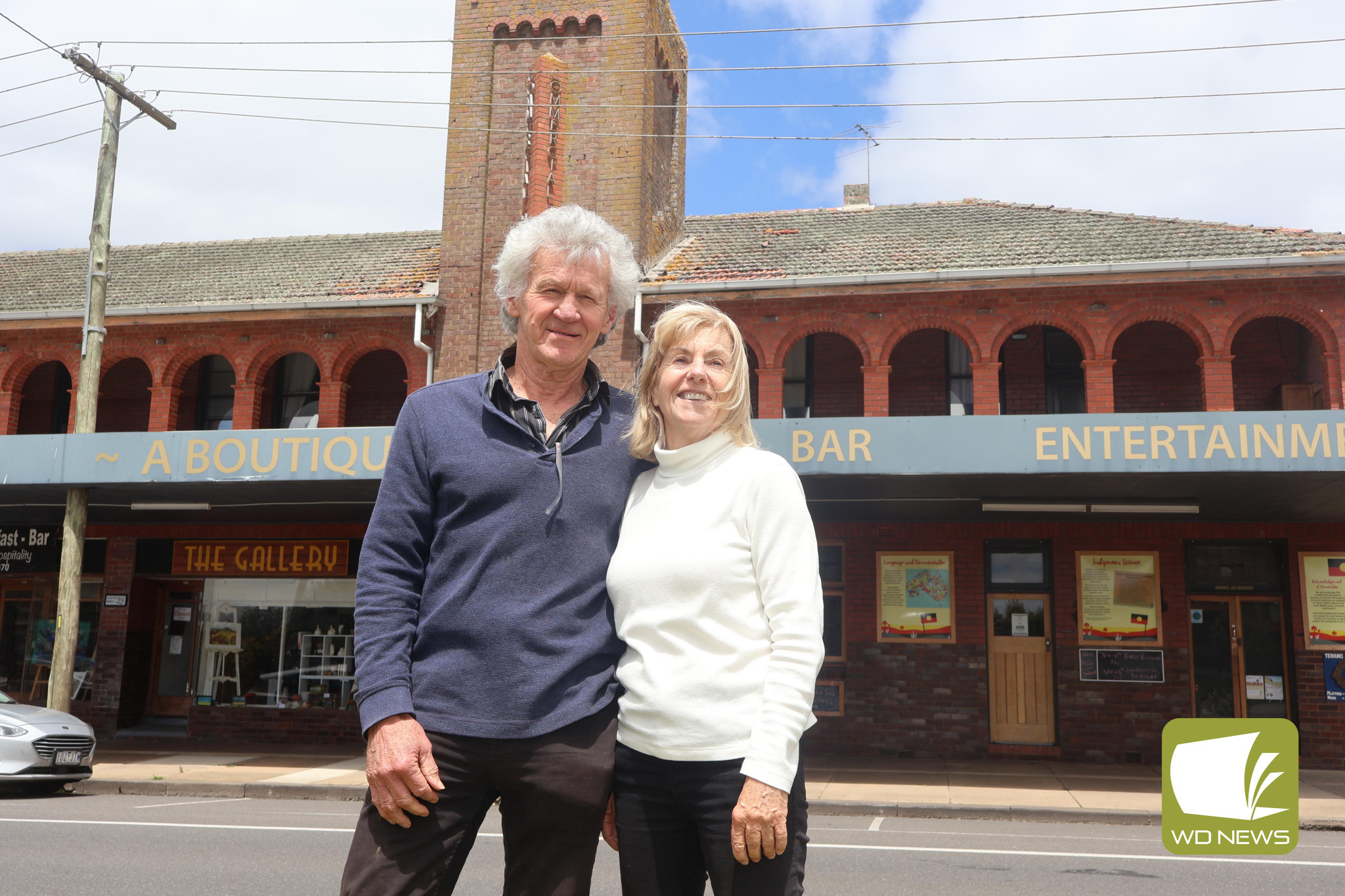 A piece of history: Rosemary Knight and Les Cameron are exploring options to sell the historic Commercial Hotel.