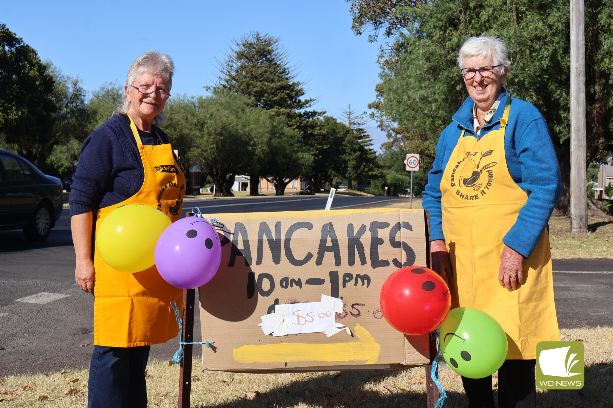 Breakfast is served: Members of the Mortlake Uniting Church were busy in the kitchen last week, cooking up a feast to raise funds for those who have fallen on hard times as part of the church’s annual Pancake Day sales.