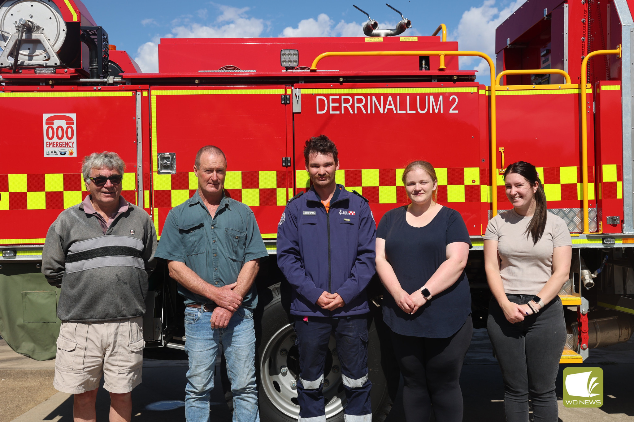 A proud brigade: Derrinallum’s CFA brigade volunteers have been taking the time to acquaint themselves with their new truck.