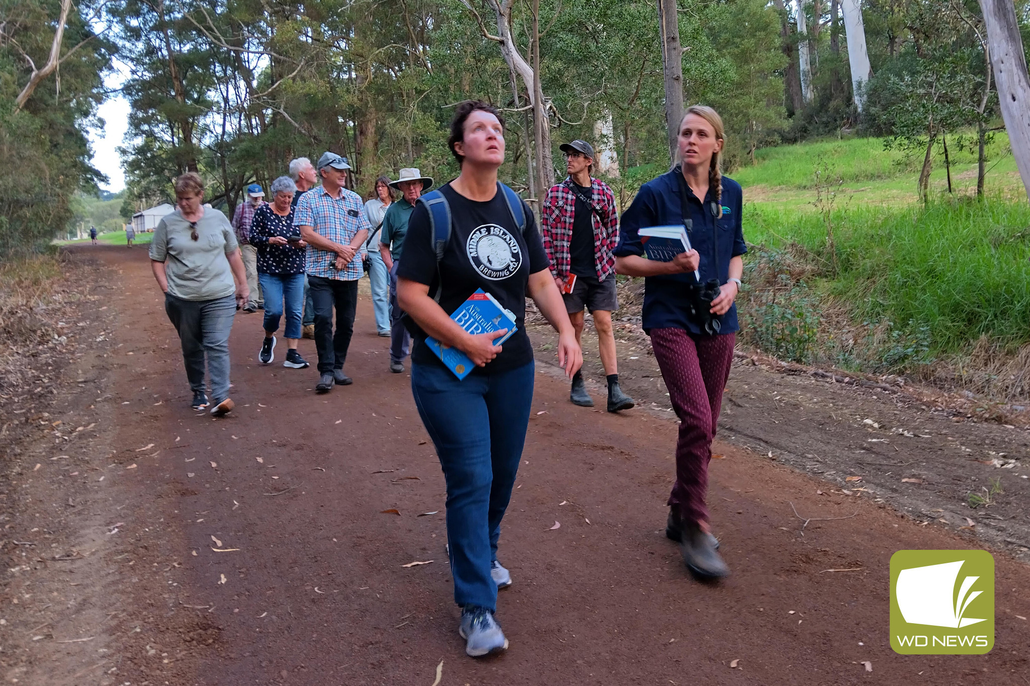 On the trail: Resident are invited to learn about the history of the Camperdown-Timboon Rail Trail and the fungi which can be found there at an upcoming event. Pictured are attendees at an event held on the trail earlier this year.