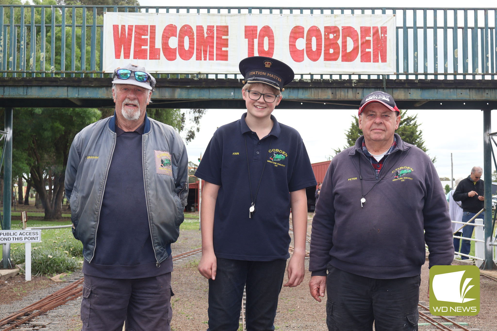 Milestone: Graham Ralph, Finn Davis and Peter Mark were among the Cobden Miniature Railway volunteers helping to celebrate a historic 30 years for the popular attraction over the weekend.