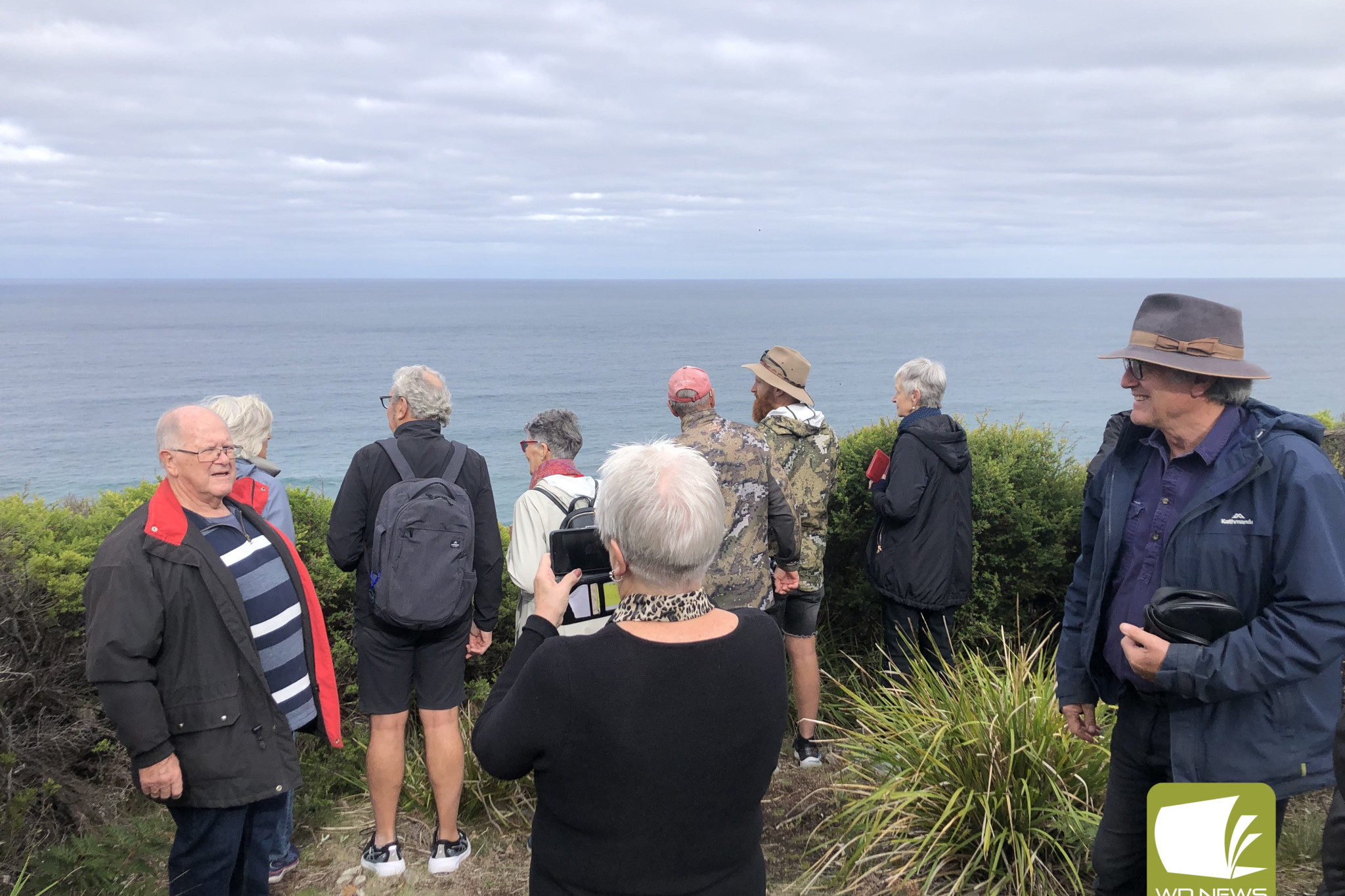 Memorial: Twenty five people – some from as far away as New Zealand – attended a special tribute at the wreck site of the Fiji which struck trouble in 1891.