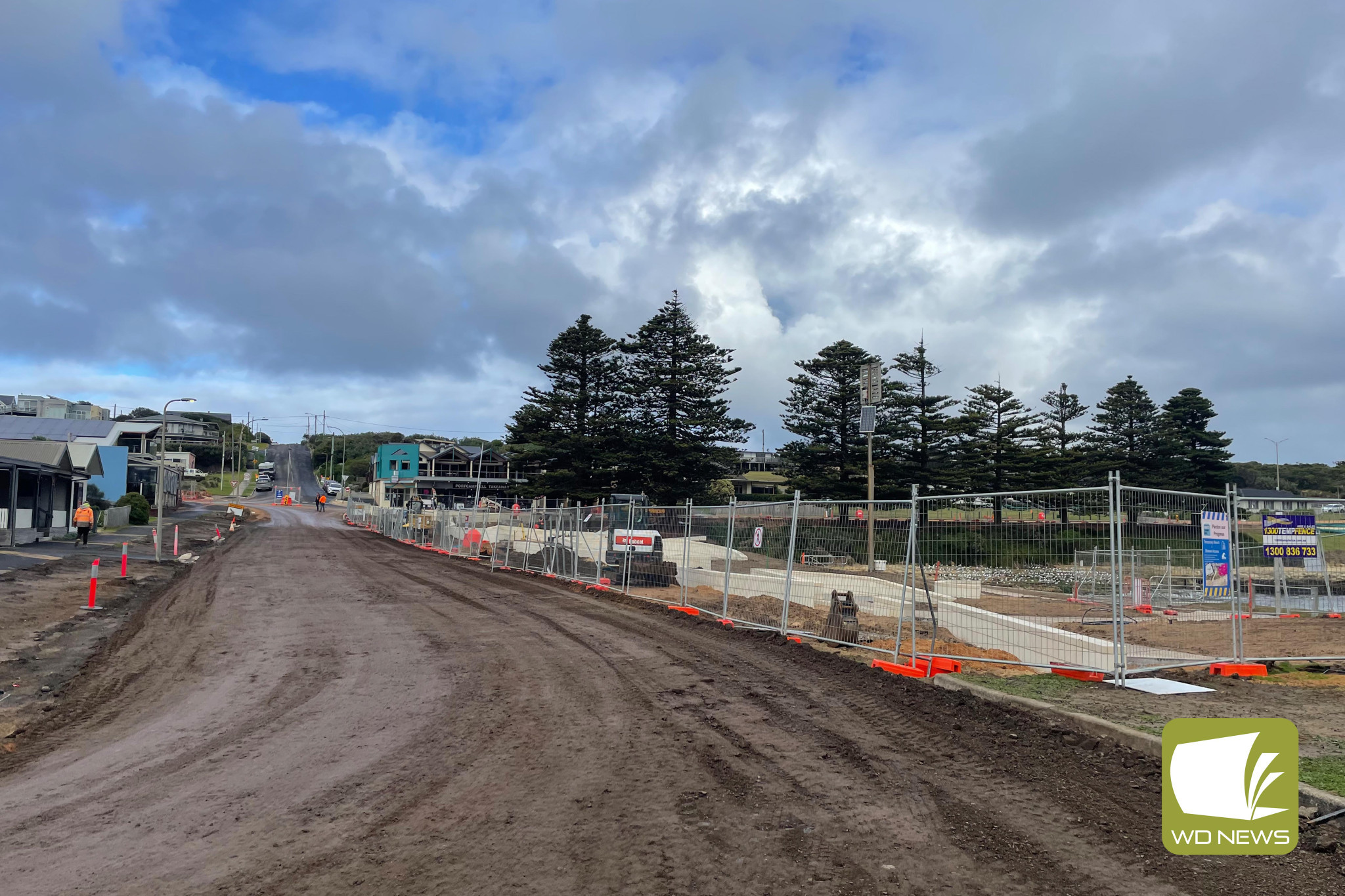 Looking ahead: Port Campbell locals will have noticed significant changes to the town in recent weeks as the streetscape project progresses.