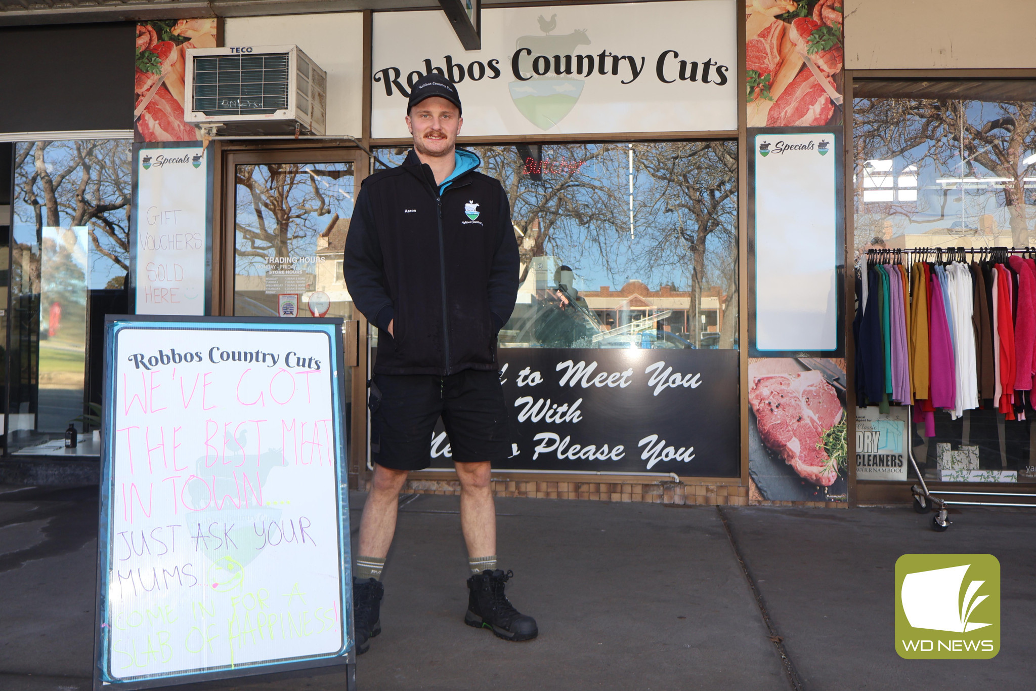 Entrepreneur sought: Robbo’s Country Cuts owner Aaron Robertson is selling his business after four years.