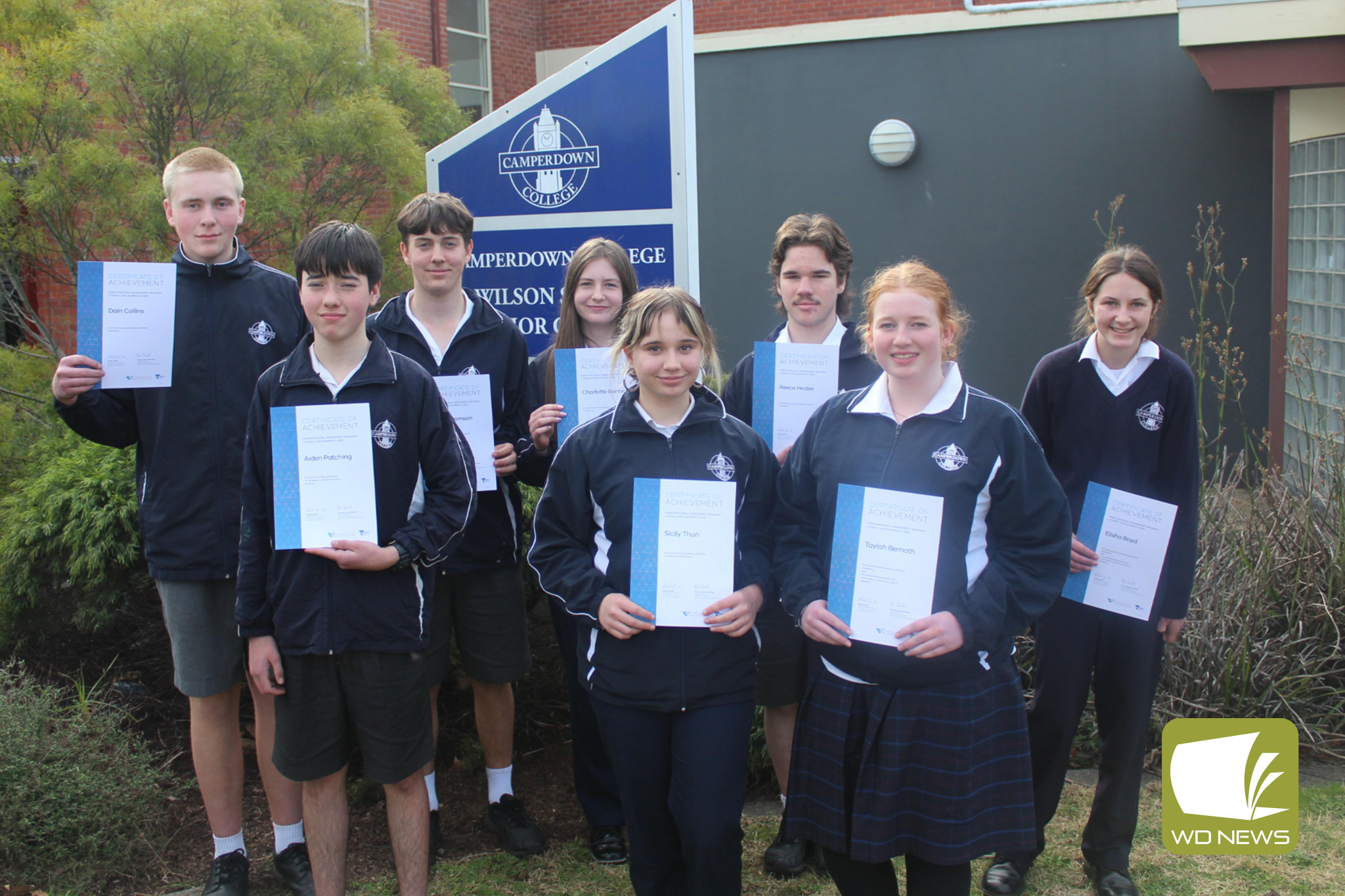 Strong results: Camperdown College is expressing its pride after eight students were sent awards for their strong NAPLAN results.