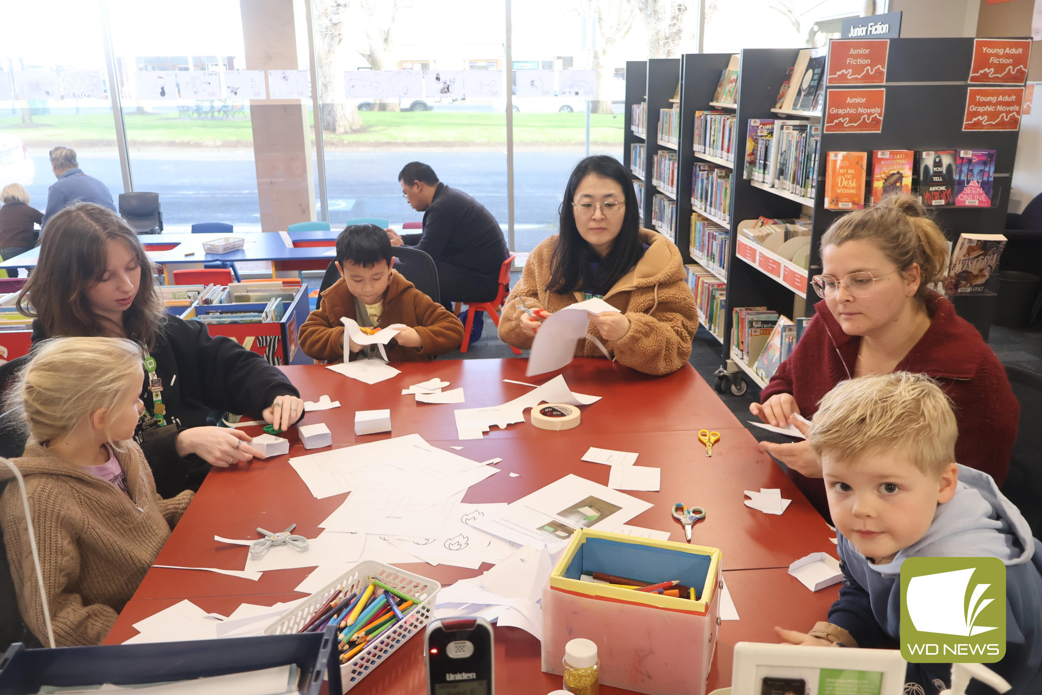 Roar-some: Children were hard at work at the Camperdown Library last Thursday.