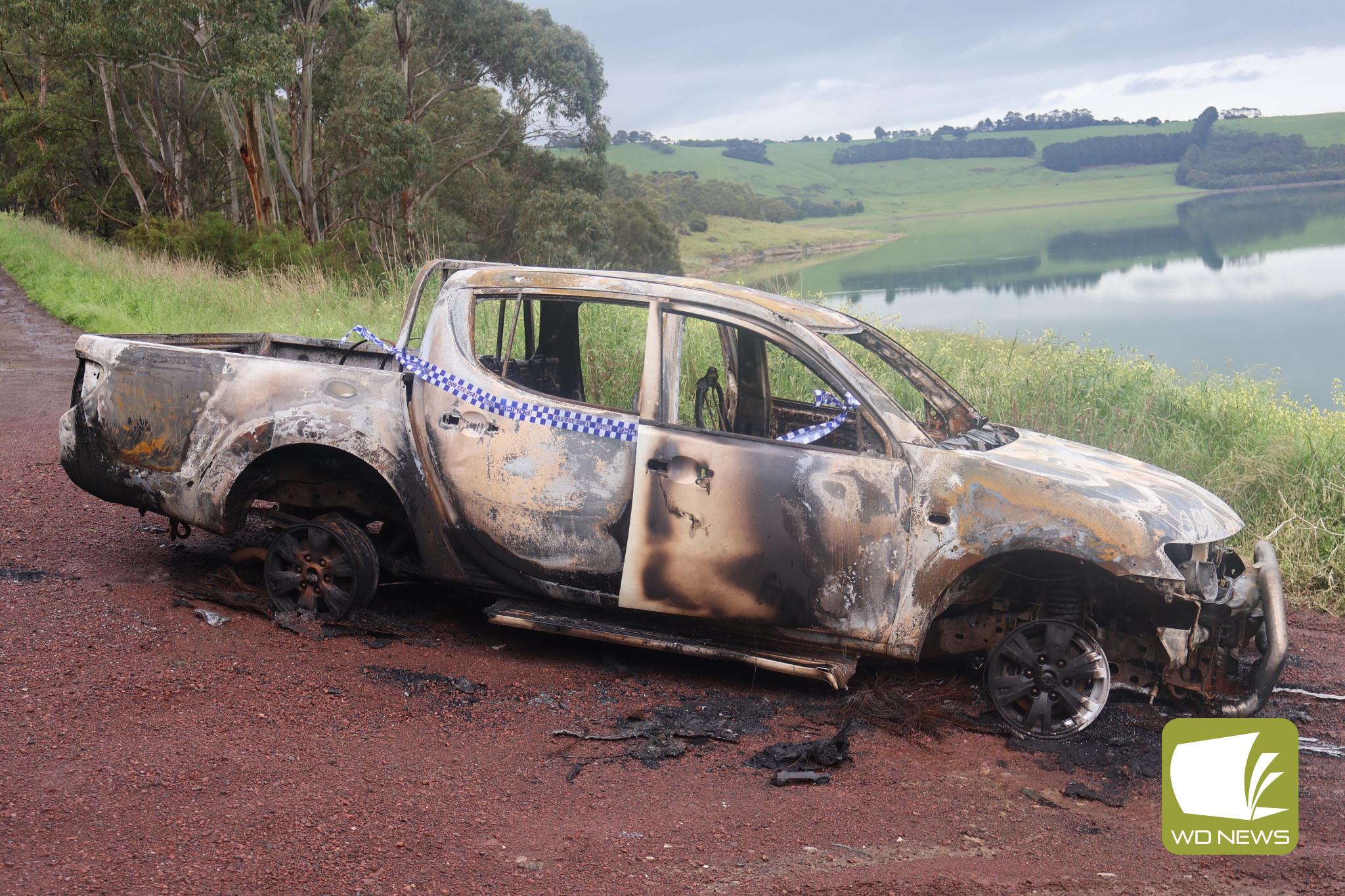 Crime wave: Police are seeking information for a series of alleged burglaries last Thursday, including the theft of a burnt-out Mitsubishi Triton.