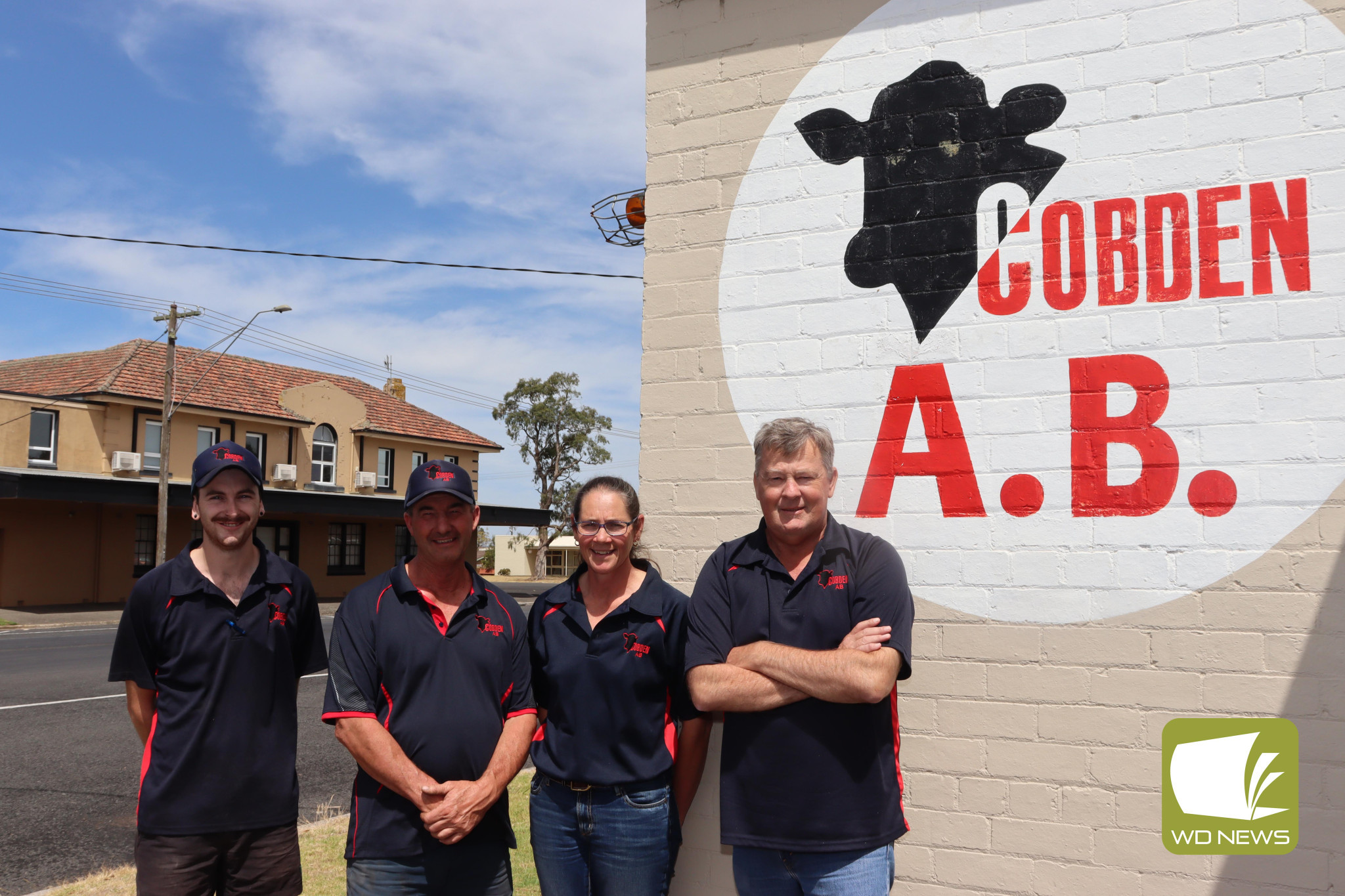 Servicing Cobden: Nathan Mugavin (from left), Phil McLaughlan, Linda Whiting and Paul Hewitt are dedicated to making real change for farmers in the south west district of Victoria at Cobden Artificial Breeders.