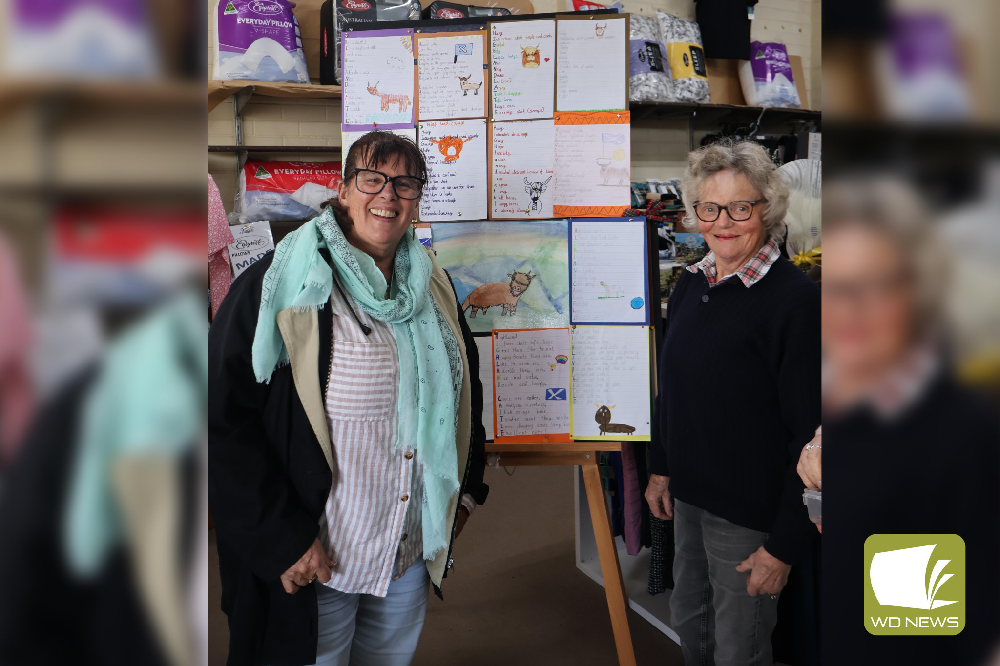 Drawing closer: With the Robert Burns Celtic Festival drawing closer, poems and drawings have been going up in business windows across Camperdown.