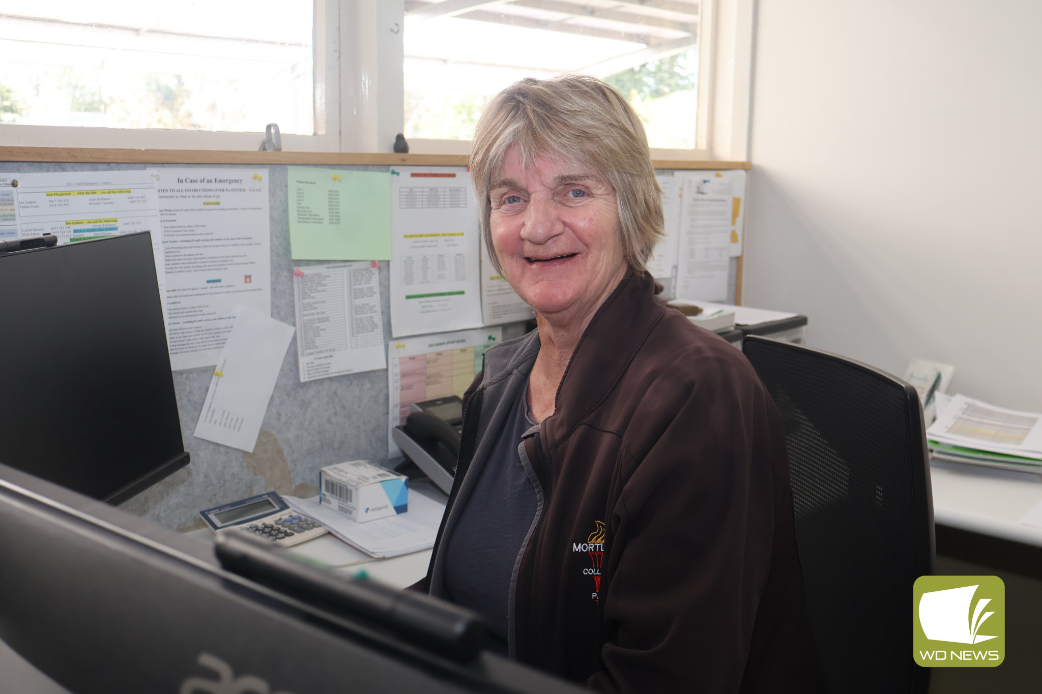 Farewell: Mortlake College business manager Dot Jenkins will step in to retirement at the end of this week after 24 years of ensuring the school remained in a strong financial position.