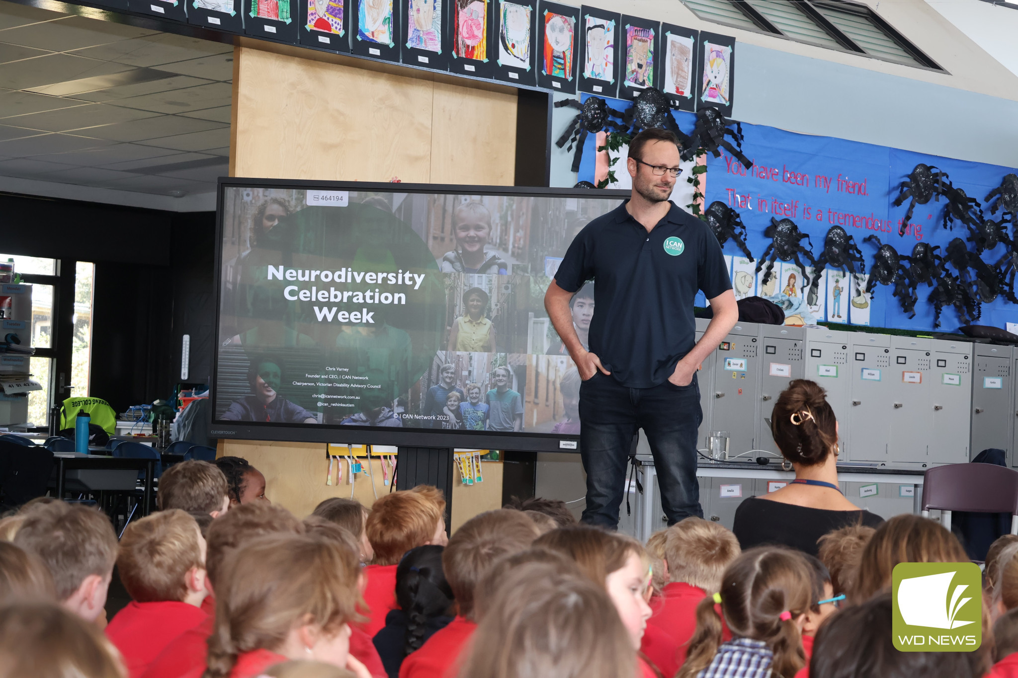 Guest presentation: I CAN Network founder Chris Varney visited Terang College students last week to celebrate how everyone is a little different. His presentation was part of the school’s recognition of Neurodiversity Celebration Week. \