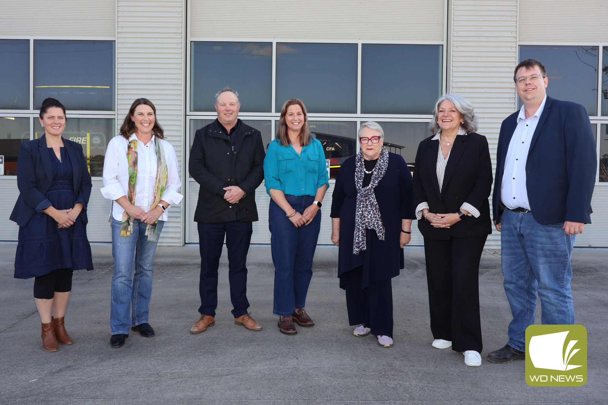 United front: Mayors from councils across the south west united to oppose the Victorian Government’s Emergency Services and Volunteers Fund levy which will cost ratepayers millions. Pictured is (from left) Pyrenees Shire mayor Tanya Kehoe, Ararat Rural City mayor Jo Armstrong, Colac Otway Shire mayor Jason Schram, Corangamite Shire mayor Kate Makin, Member for Western Victoria Bev McArthur, Moyne Shire mayor Karen Foster and Warrnambool City Council mayor Ben Blain.