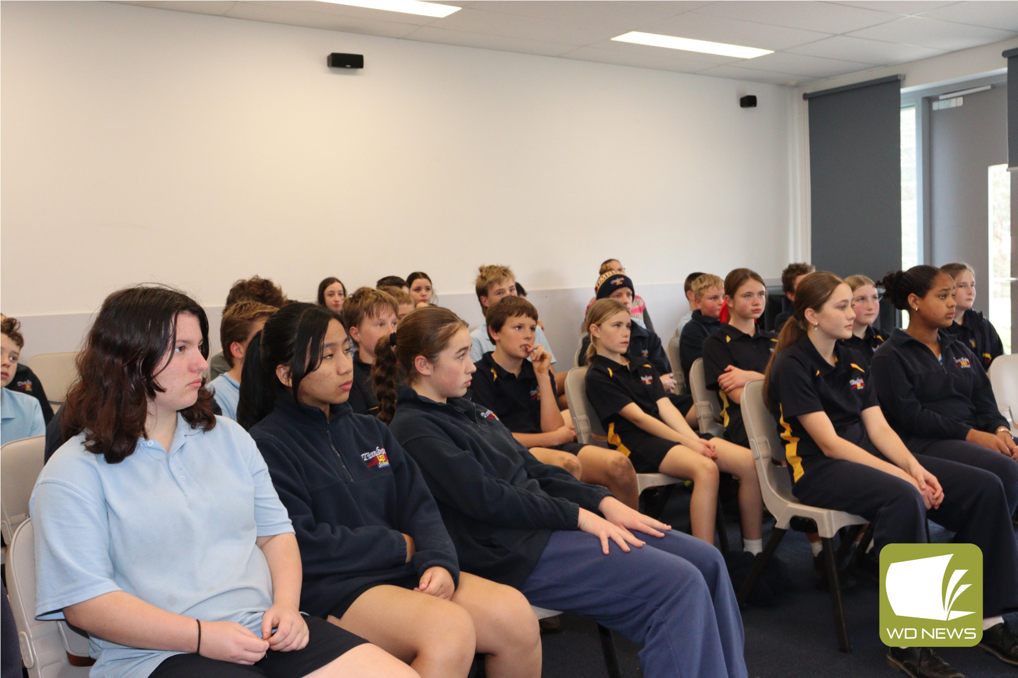 Student engagement: Year 7s from Timboon P12 were encouraged to participate and voice their thoughts during a vaping prevention project seminar last week.
