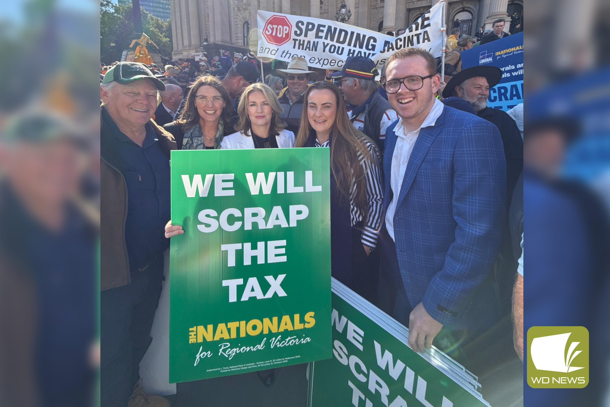 In opposition: Member for Lowan Emma Kealy, the deputy leader of The Nationals, last week joined protesters at Parliament House to oppose the Victorian Government’s Emergency Services and Volunteers Fund.