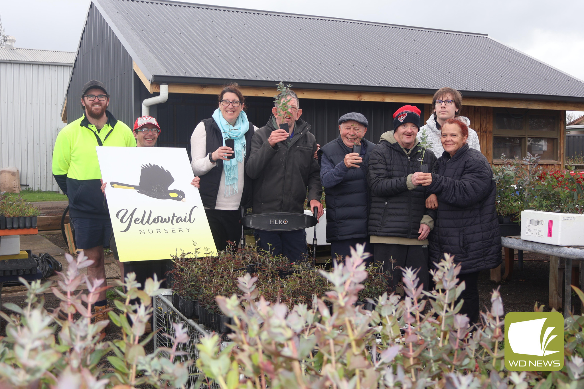 Hard work paying off: The tireless efforts of Cooinda participants has seen Yellow Tail Nursery grow from strength-to-strength over its first year, with a recent expansion promising an even brighter future.