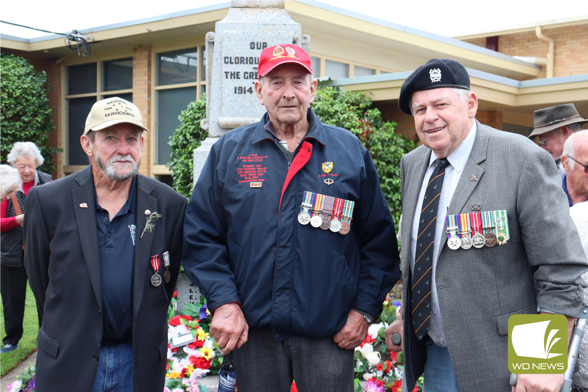 Barry Ryan, Ron Greagen and Vern Judd were all returned service members in attendance at the memorial service.