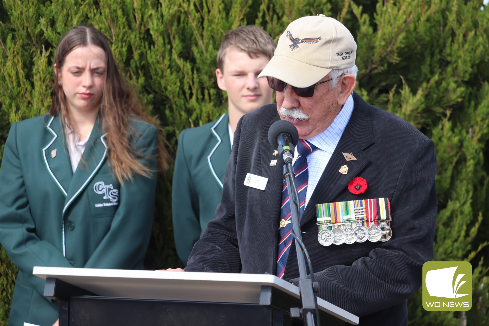 Camperdown Returned Services League sub-branch member Kevin Murray gave a speech as well as the introduction to the last post.