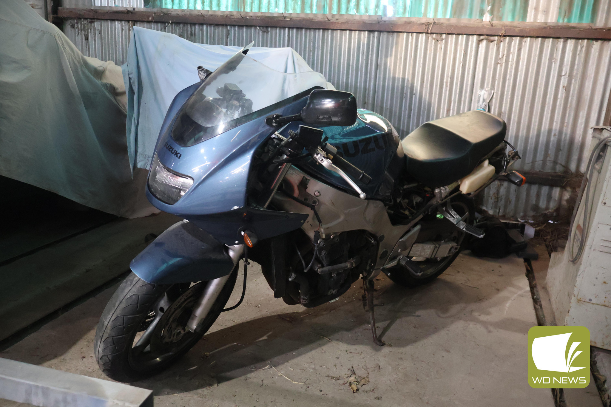 Seized: Police have seized a number of items during last Friday’s warrants, including this motorbike.