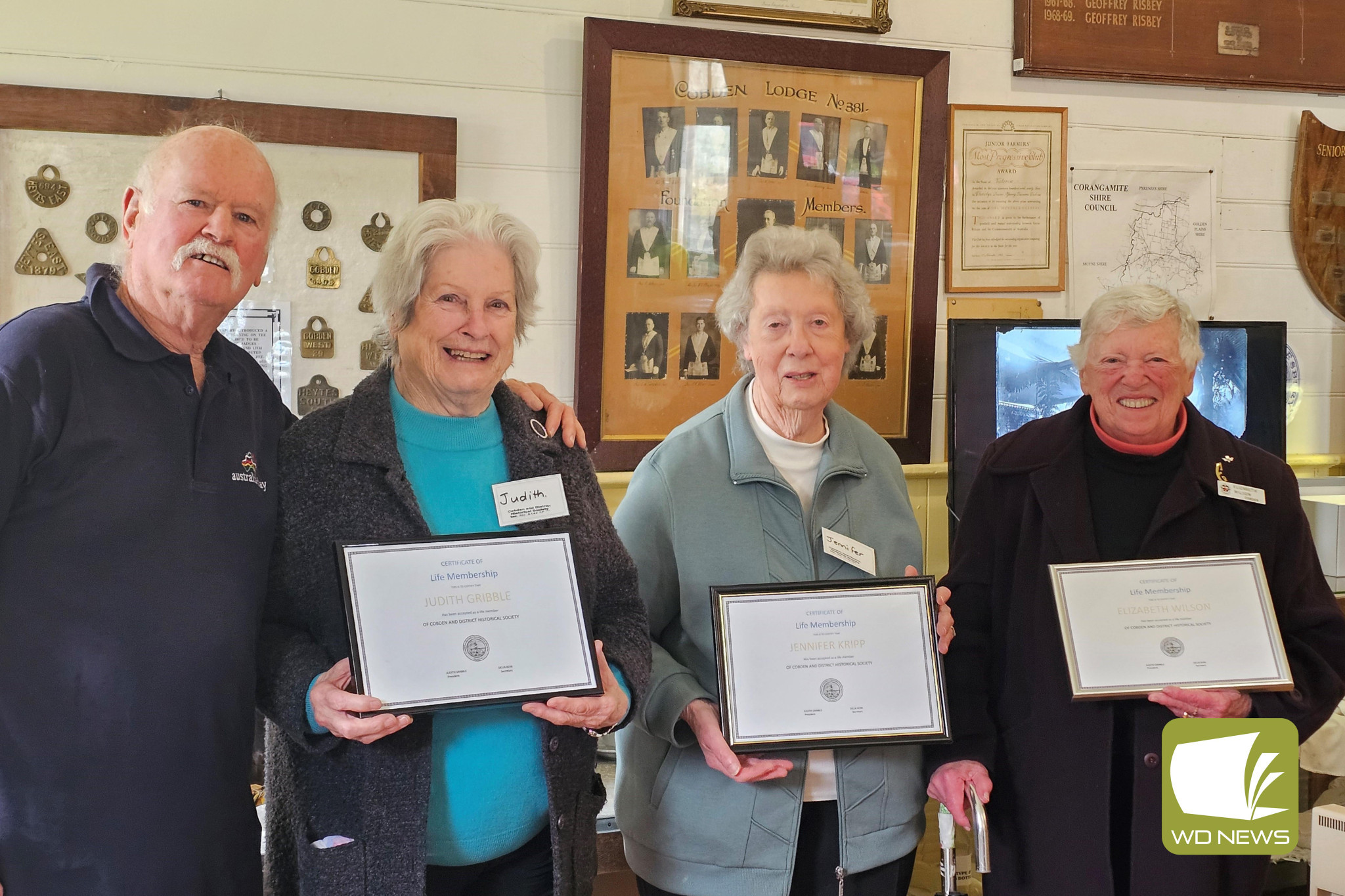 Congratulations: Cobden and District Historical Society members Judith Gribble, Jennifer Kripp and Elizabeth Wilson were recently honoured with life membership for their decades of dedication to the history of Cobden and surrounds.