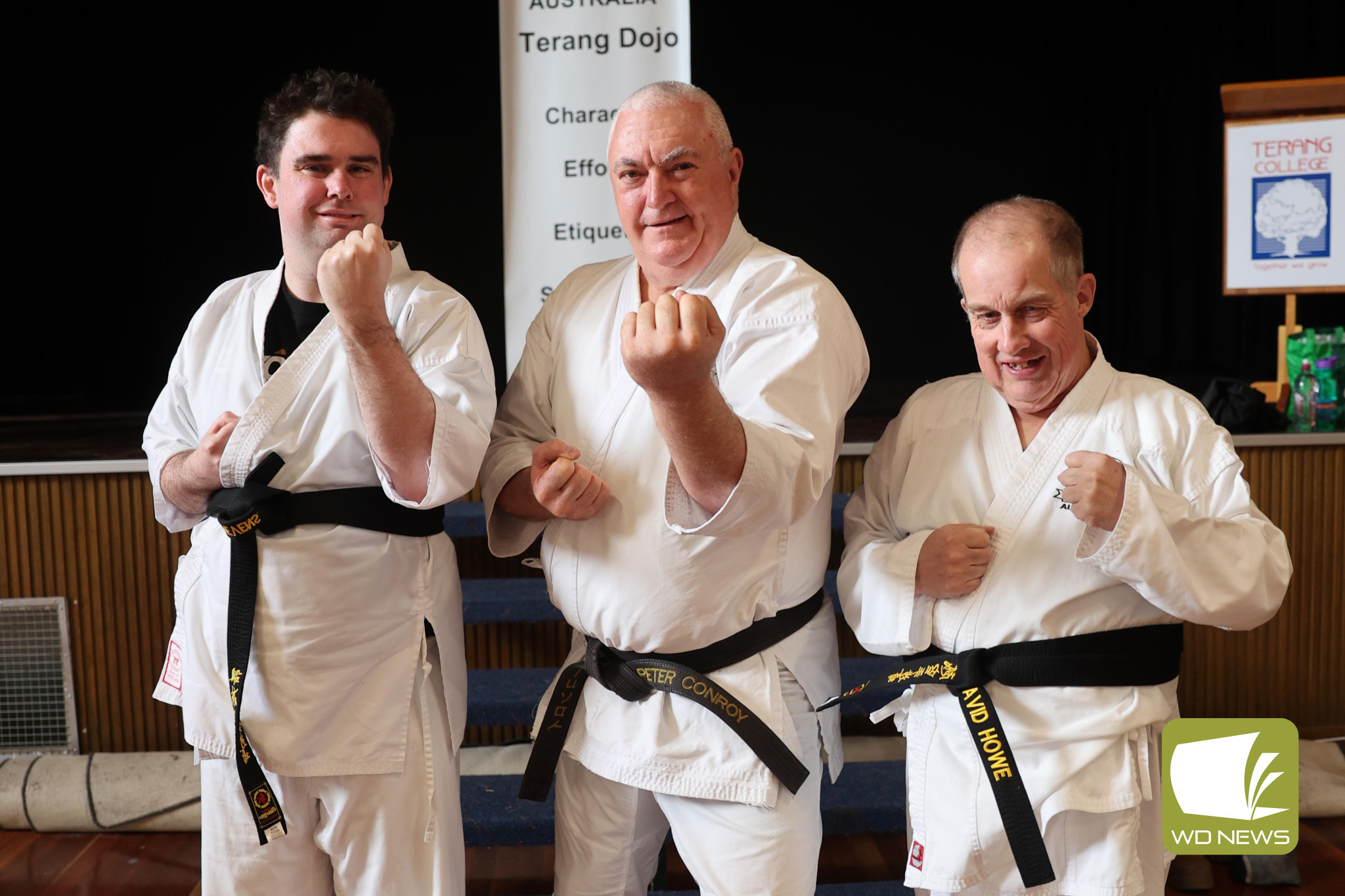 David Howe and Rowan Stephens began their karate journey seven years ago and are now working towards their 2nd Dan Black Belt under the instruction of Peter Conroy.