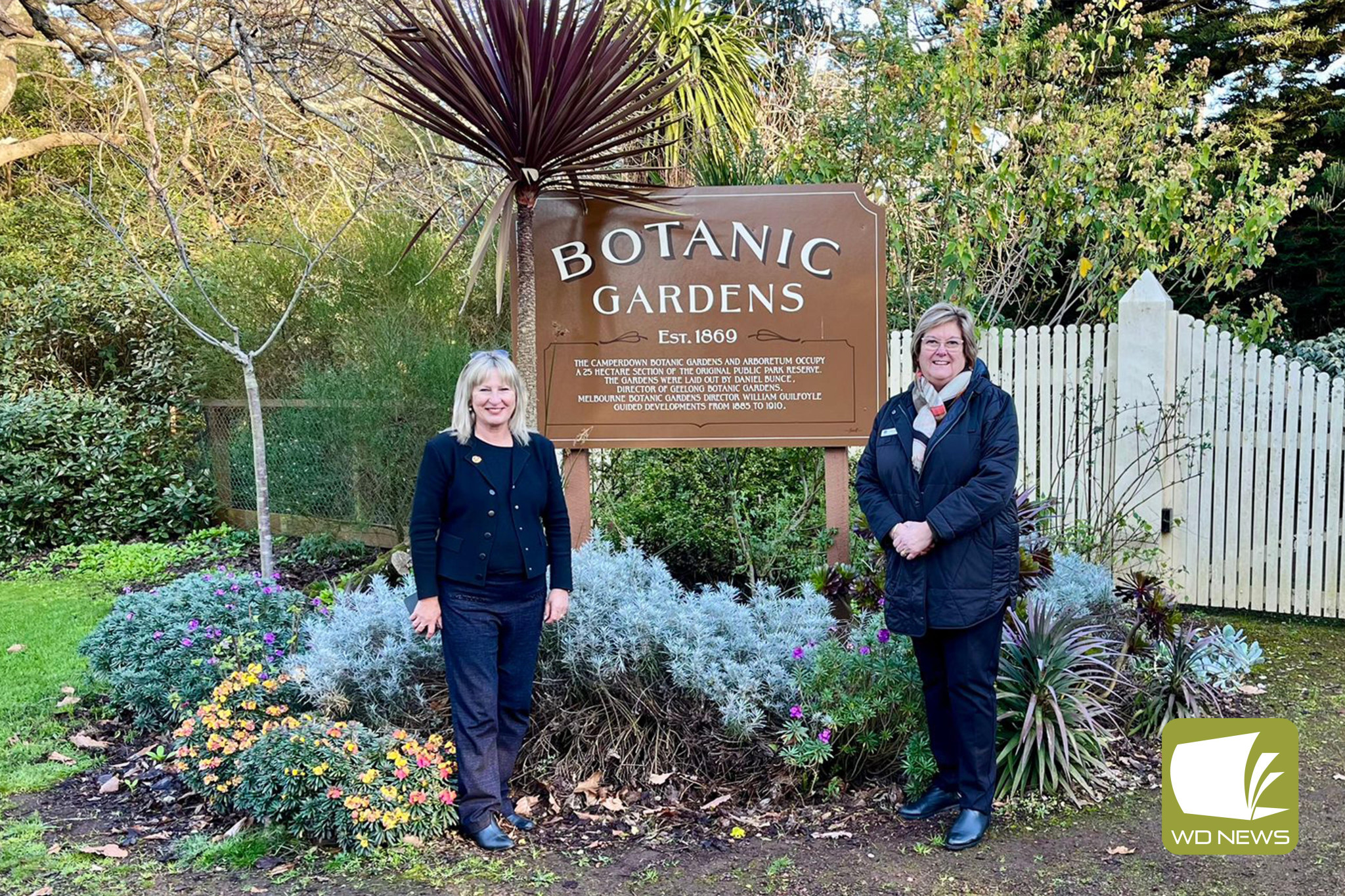 Upgrade: Member for Western Victoria Gayle Tierney, pictured with Corangamite Shire councillor Ruth Gstrein, visited Camperdown recently to see how a $50,000 Victorian Government investment will help to make sure the Botanic Gardens can be enjoyed by all.