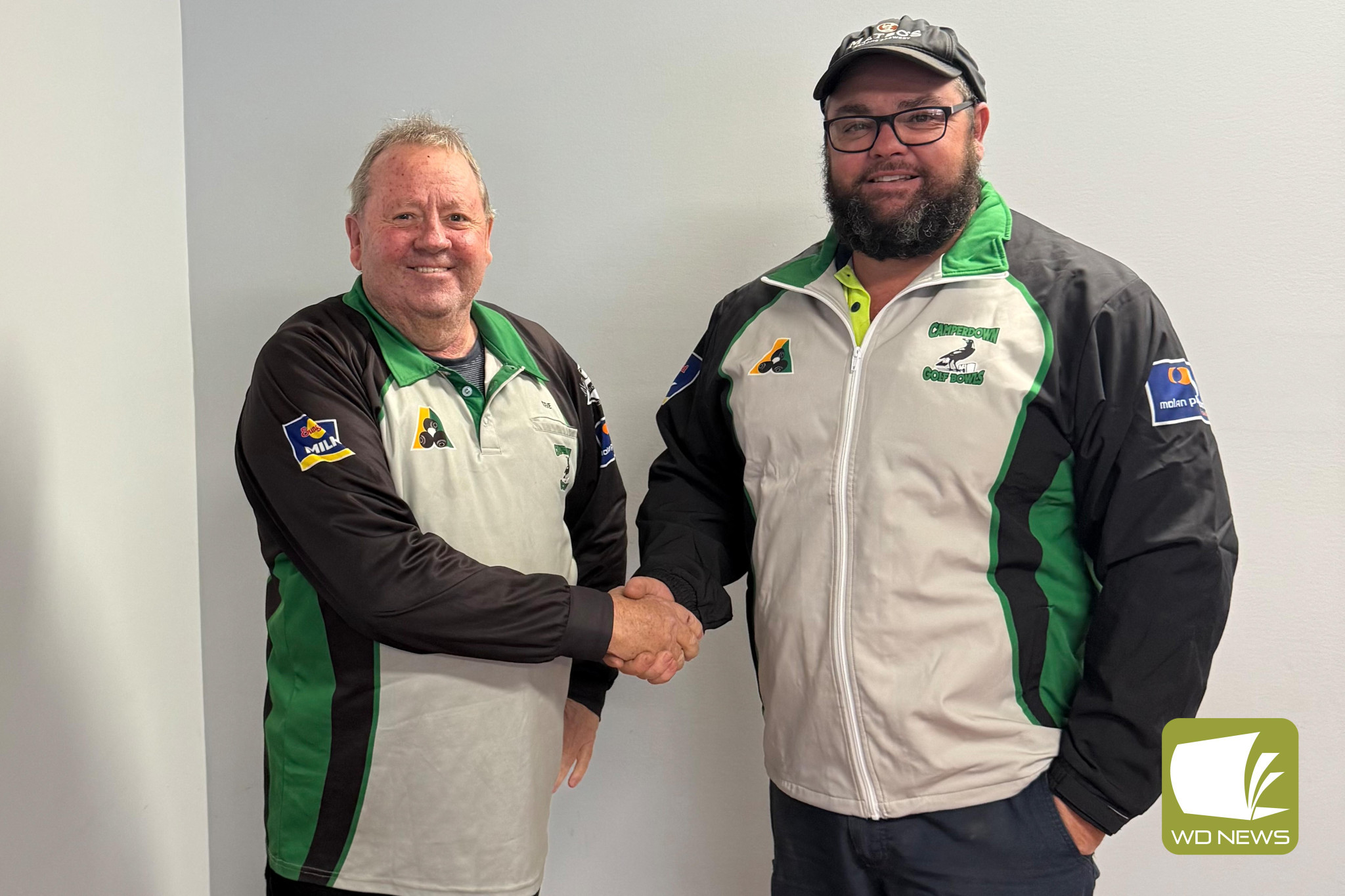 Newly formed club president Matthew Brewer (right) with vice-president Steve Lucas.