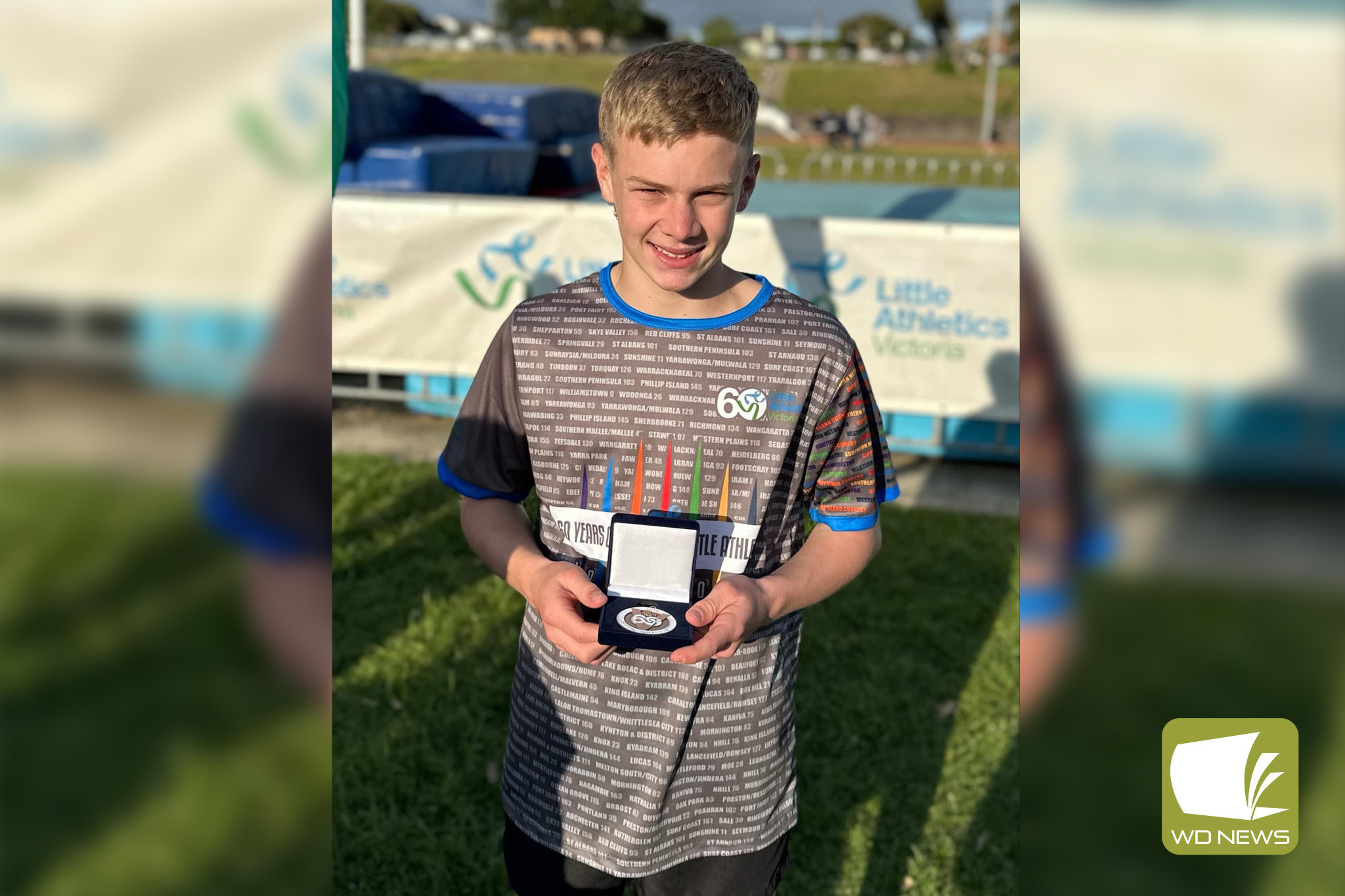 Camperdown athlete Harry Roberts represented the western region in Geelong earlier this month on a special day that recognised Little Athletics Victoria’s 60th anniversary.