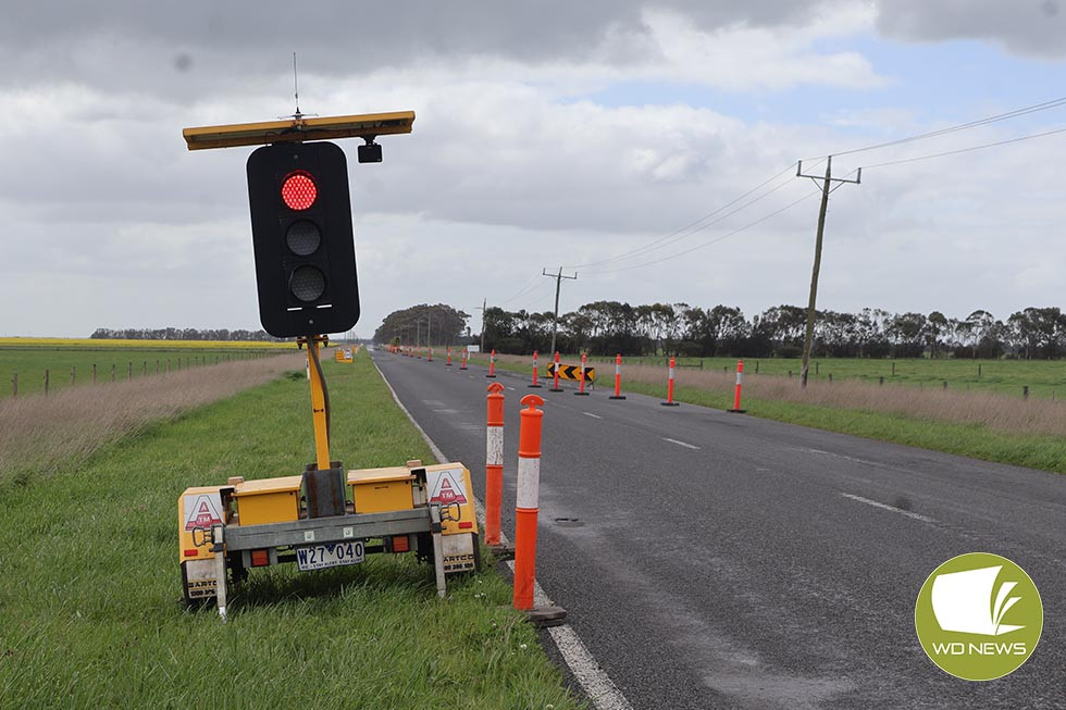 Now what?: Residents who use the Camperdown-Lismore road regularly have expressed frustration at the lack of works being conducted despite a lane closure on one of the roughest bits of road.