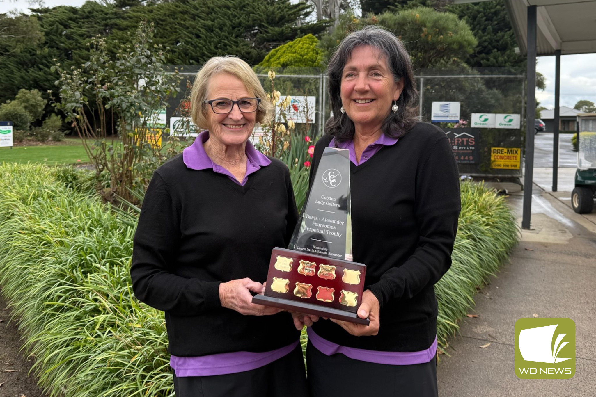 Carmel Darcy and Di McKenzie were in fine form on the greens.