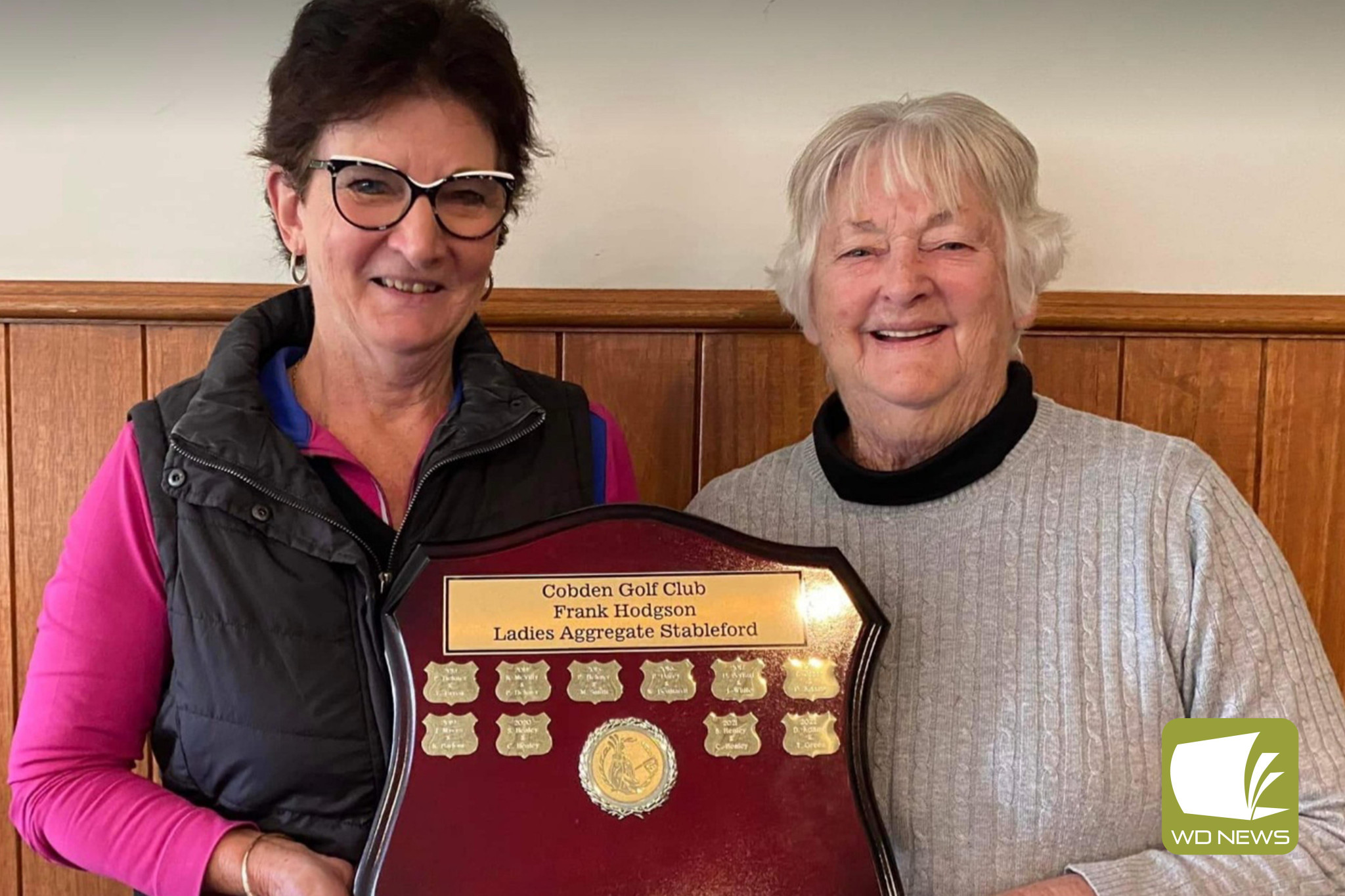 Winners of the Frank Hodgson Trophy were Di Adams and Thelma Green.