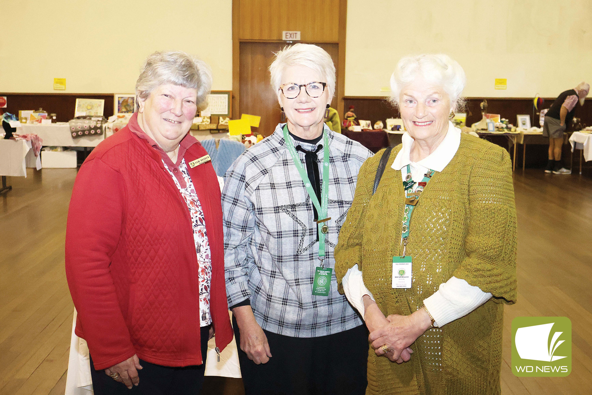 Mortlake hosts a hit: Members of the Country Women’s Association, including (from left) Warrnambool’s Pam Andrew, Mortlake’s Sue Long and Allansford’s Bev Byron, were delighted with the success of the CWA South Western Group’s Creative Arts Exhibition being held in Mortlake for the first time.