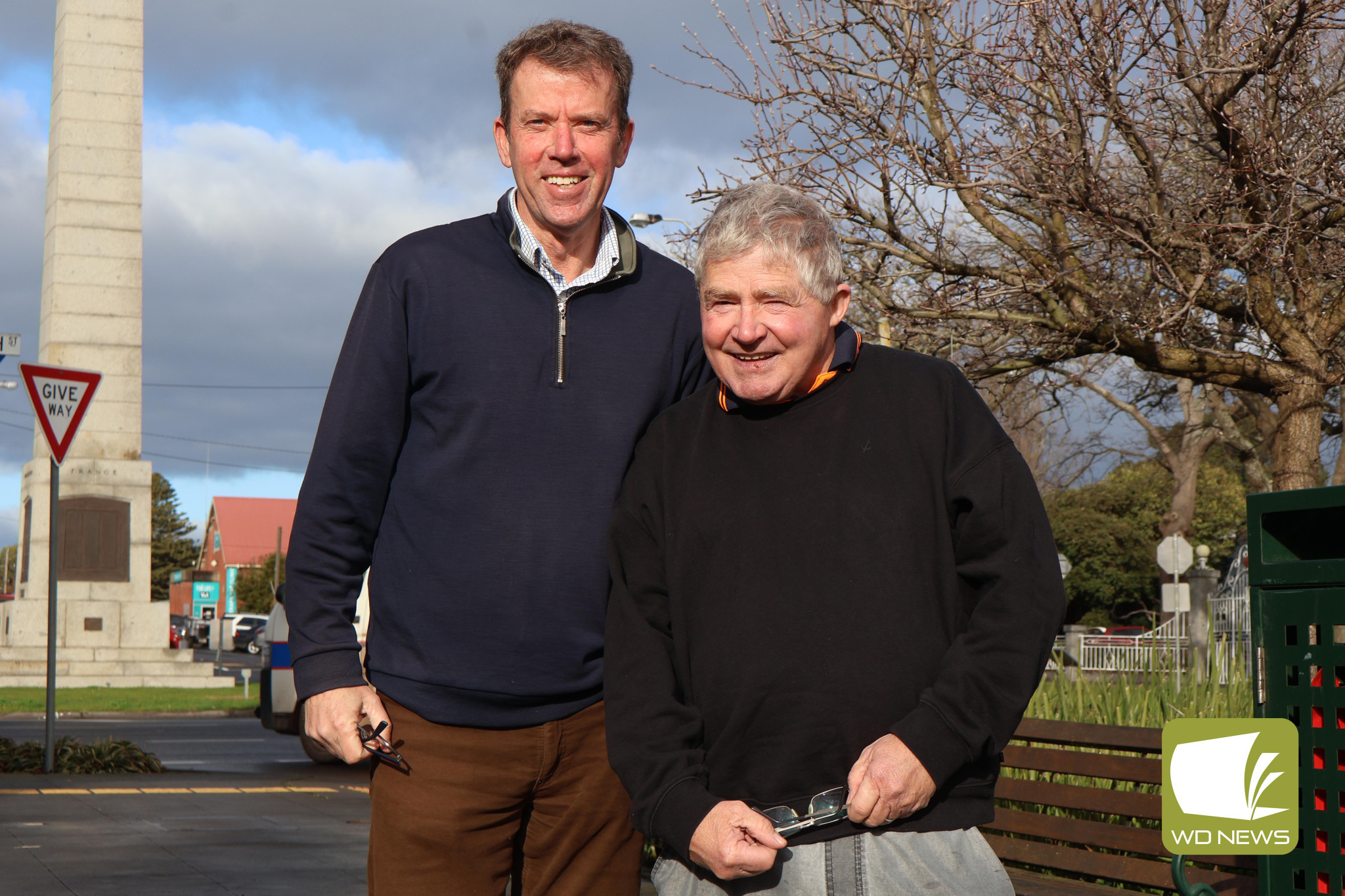 Hands off our hospitals: Member for Wannon Dan Tehan, pictured with Jack Kenna, met with members of the community last week to hear their concerns. Mr Tehan said health services and energy costs were the most commonly raised issues.