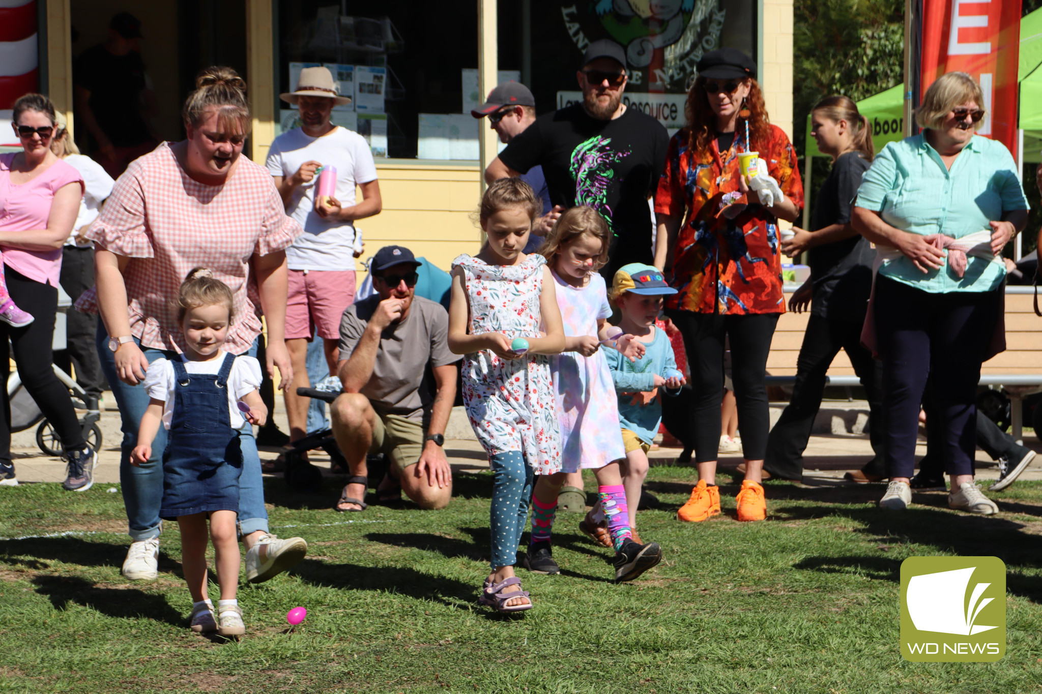 A number of family friendly games were played, including egg and spoon races.
