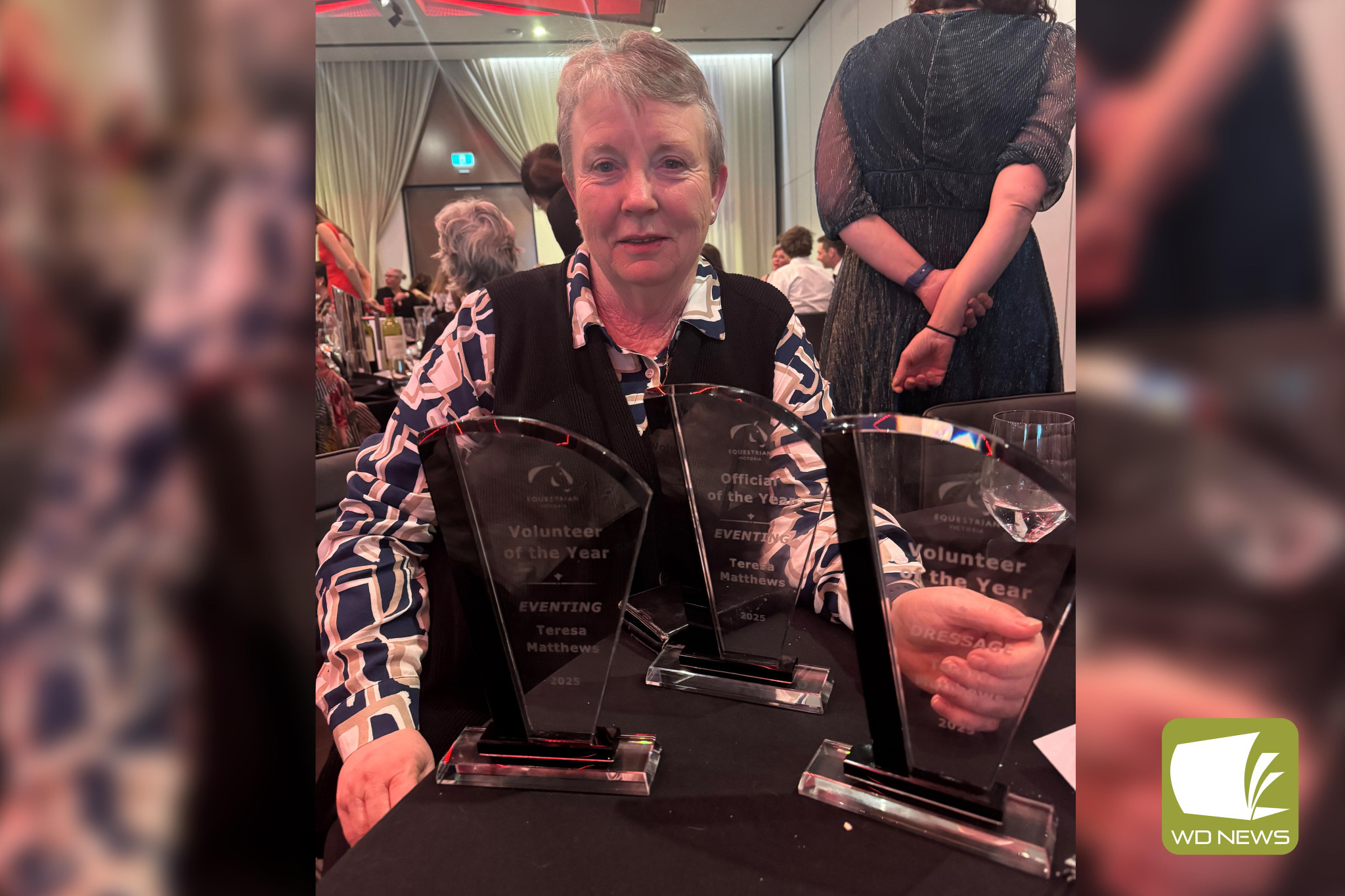 Teresa Matthews took home three trophies from the 2025 Equestrian Victoria Awards last weekend.