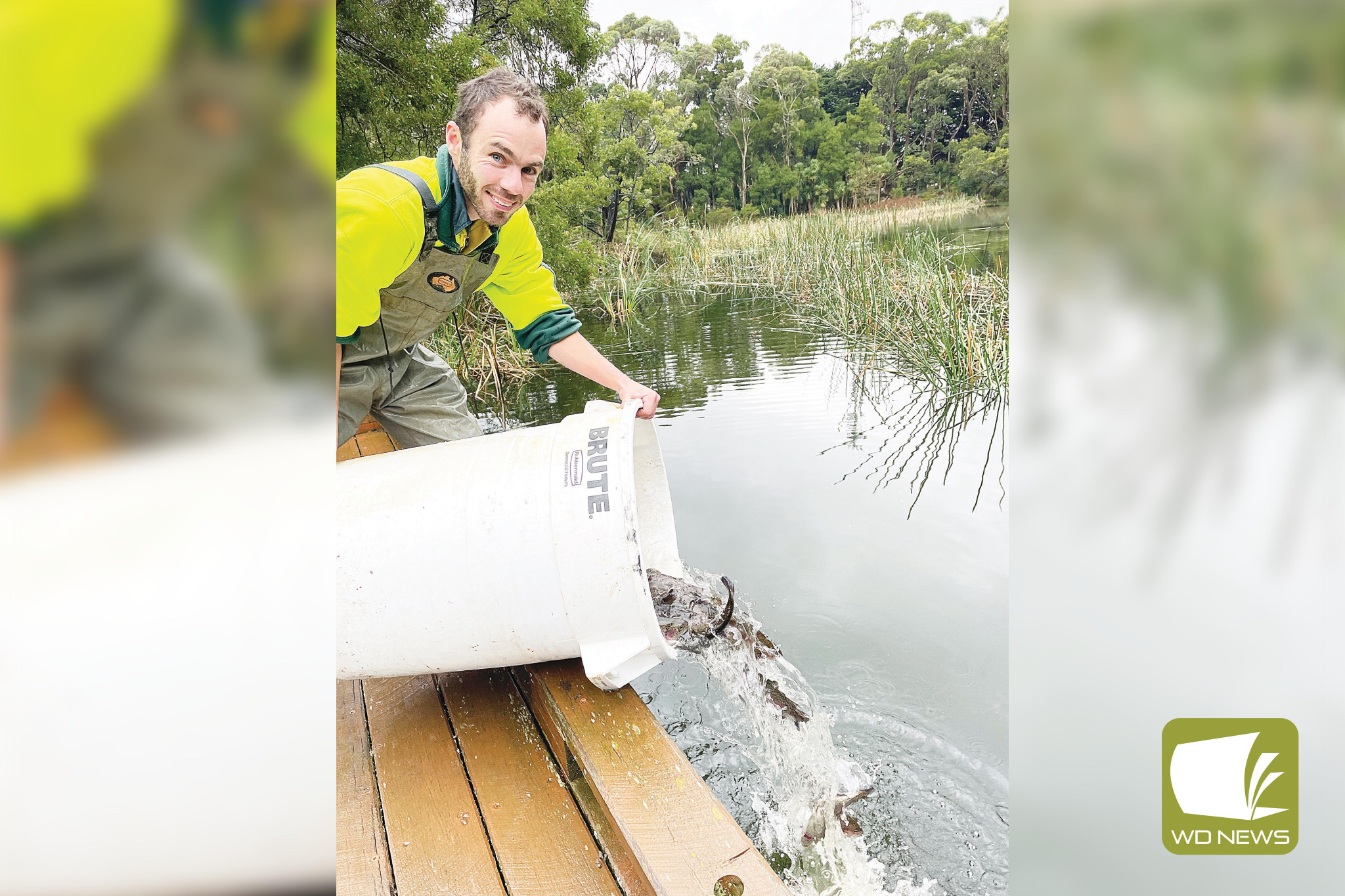Happy fishing: More than 10 million fish have been stocked across the state, including locally at Mortlake.