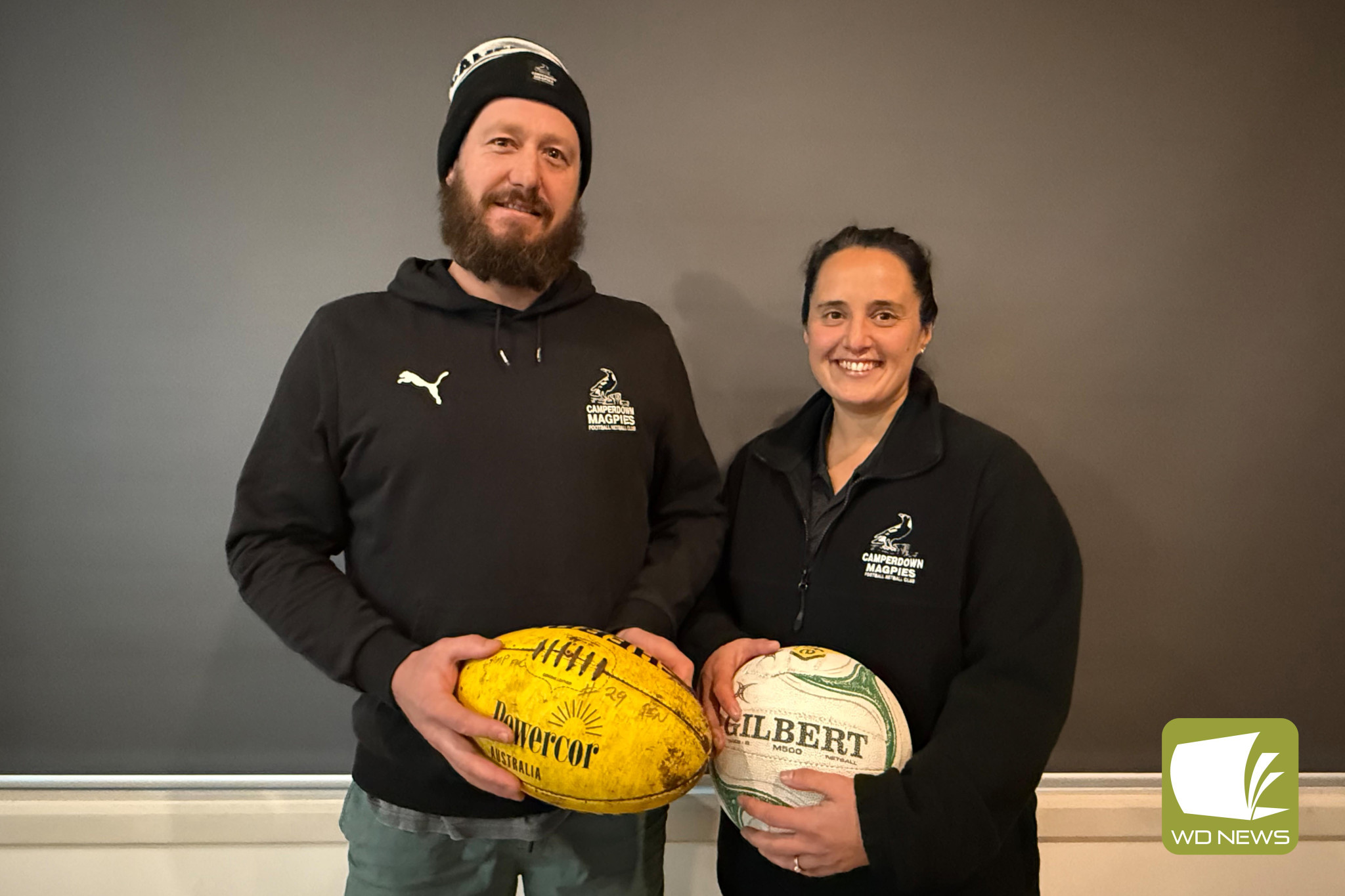 Tim and Caitlyn Fitzgerald are both celebrating special milestones with the Magpies this season.