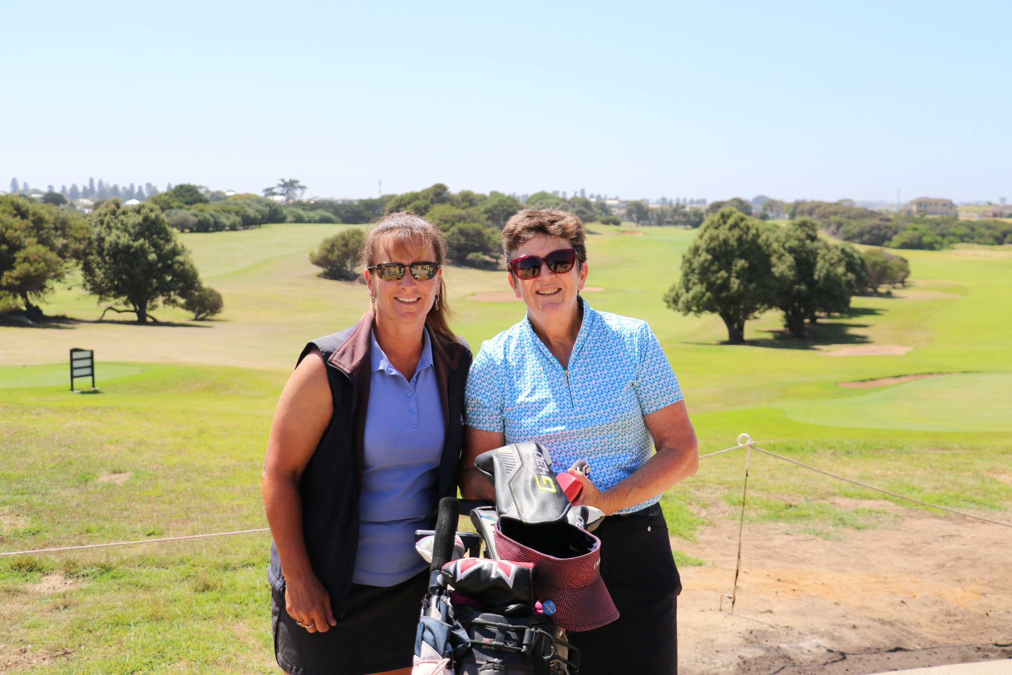 Camperdown’s Tracey Baker and Liz Fry competed in the Marjorie Robinson Bowl at Warrnambool.