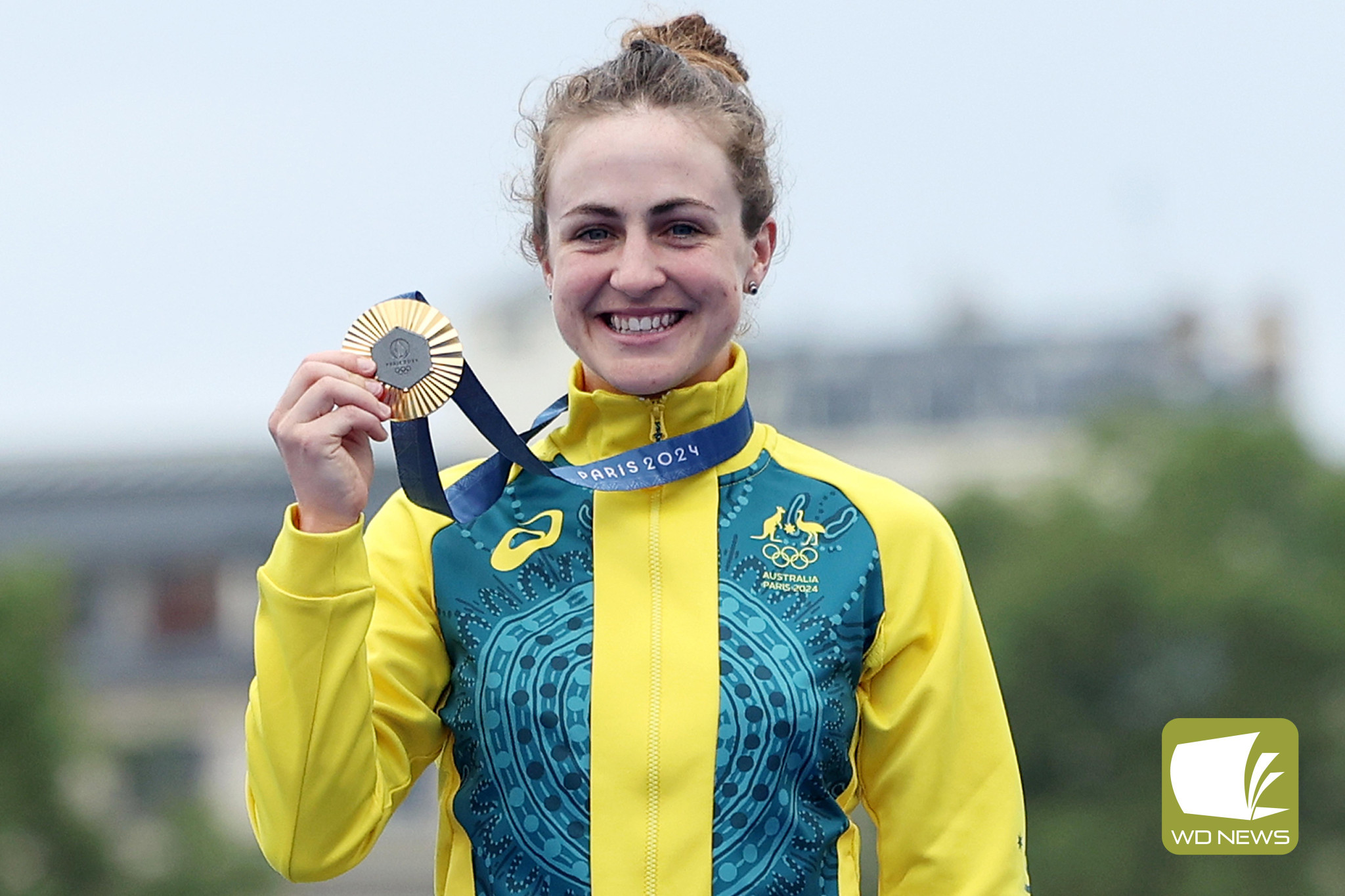 Grace Brown is the toast of the western district after winning gold at the Paris Olympics. Photo courtesy Getty Images.