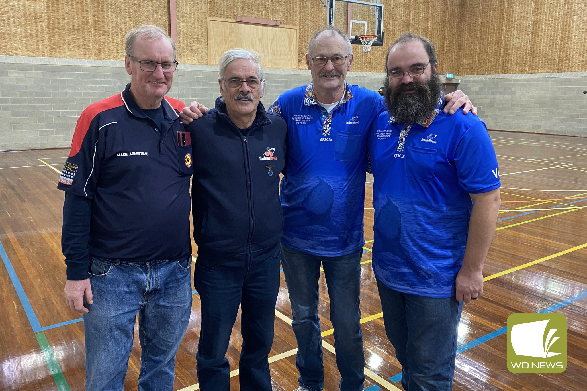 Finals bound: Allen Armistead, Peter Baker, Peter Neal and Scott Pierce have booked their place in the VIBBA mens fours finals in mid-August to be played in Warrnambool.