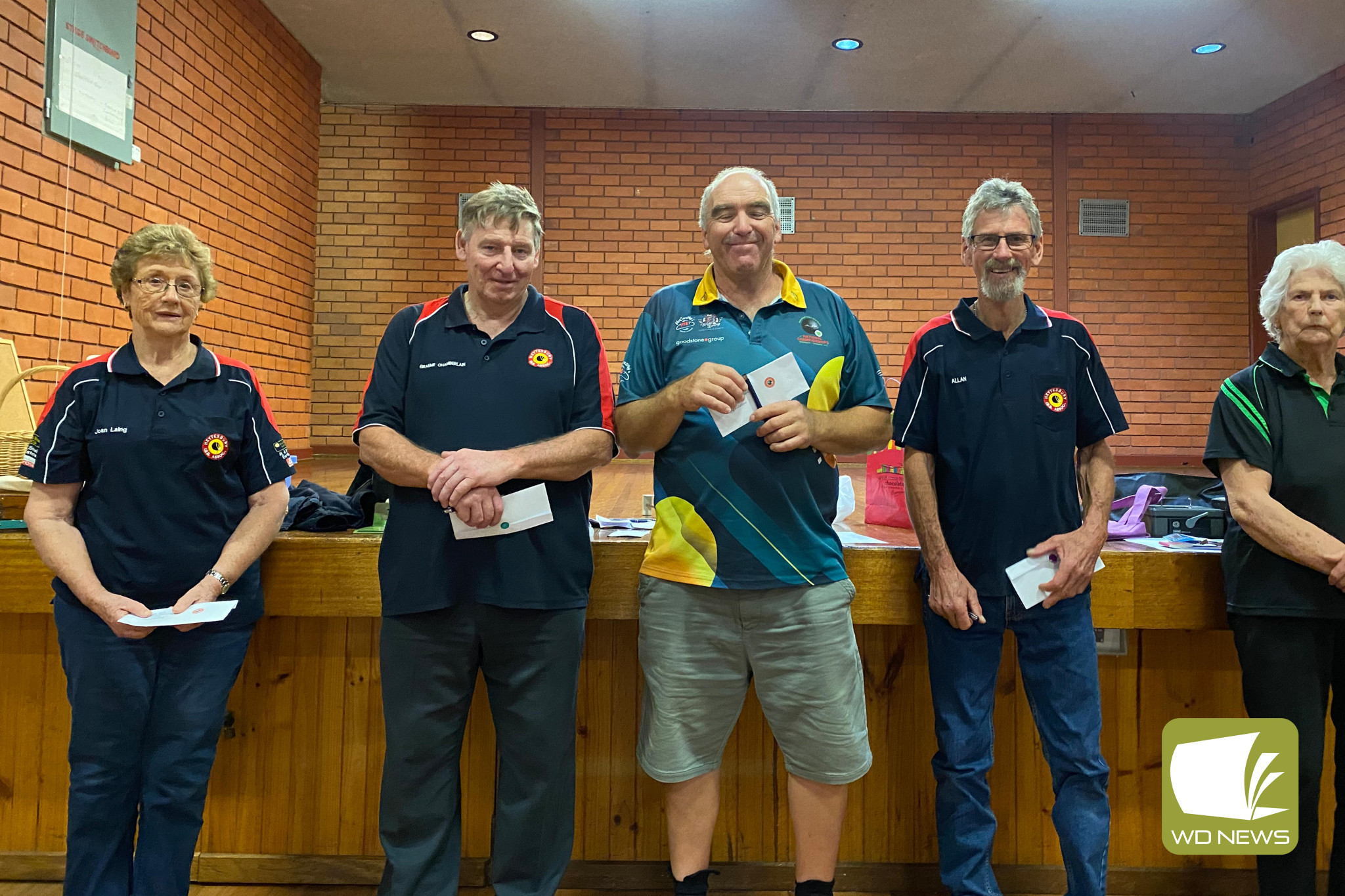 HIBBA 2025 Opening Tournament Winners (from left) Cath Laidlaw, Dawn McDowell, Rob McCrabb and Pam Wines.