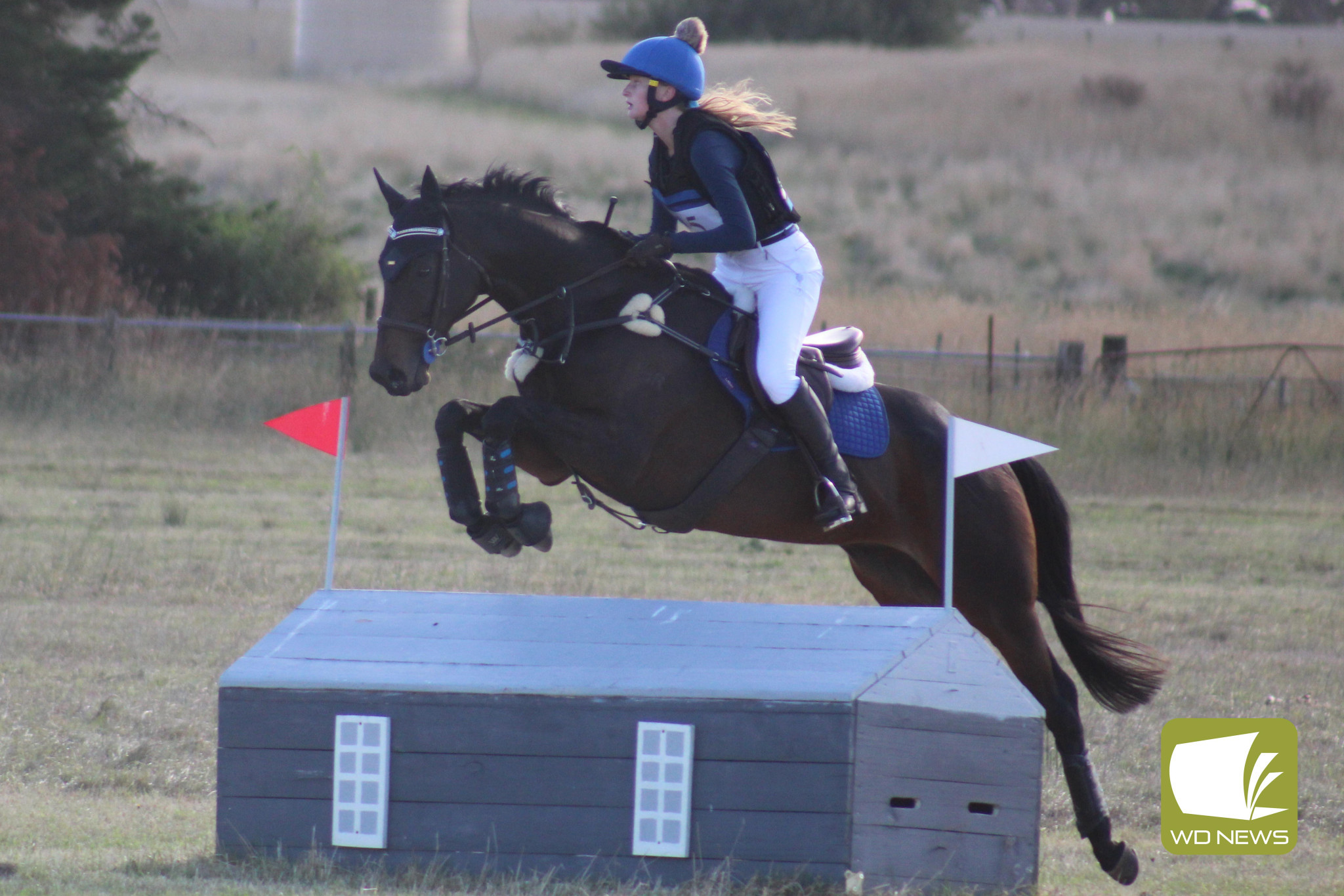 Zoe Weinberg riding Heist on the cross-country course at Hexham.