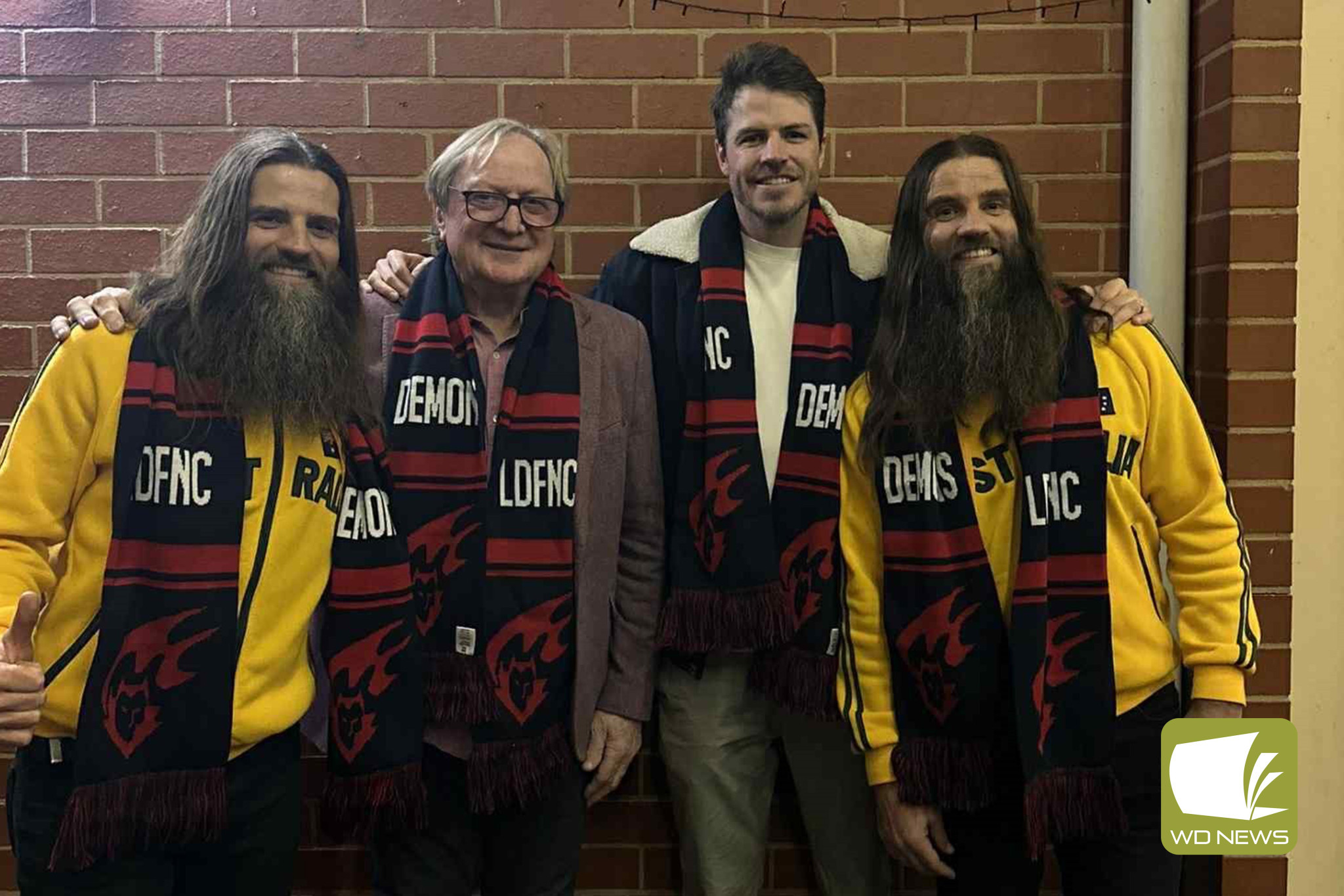The Nelson Twins (left and right), Kevin Sheedy and Issac Smith were special guests at last weekend’s Sportsman’s Night.
