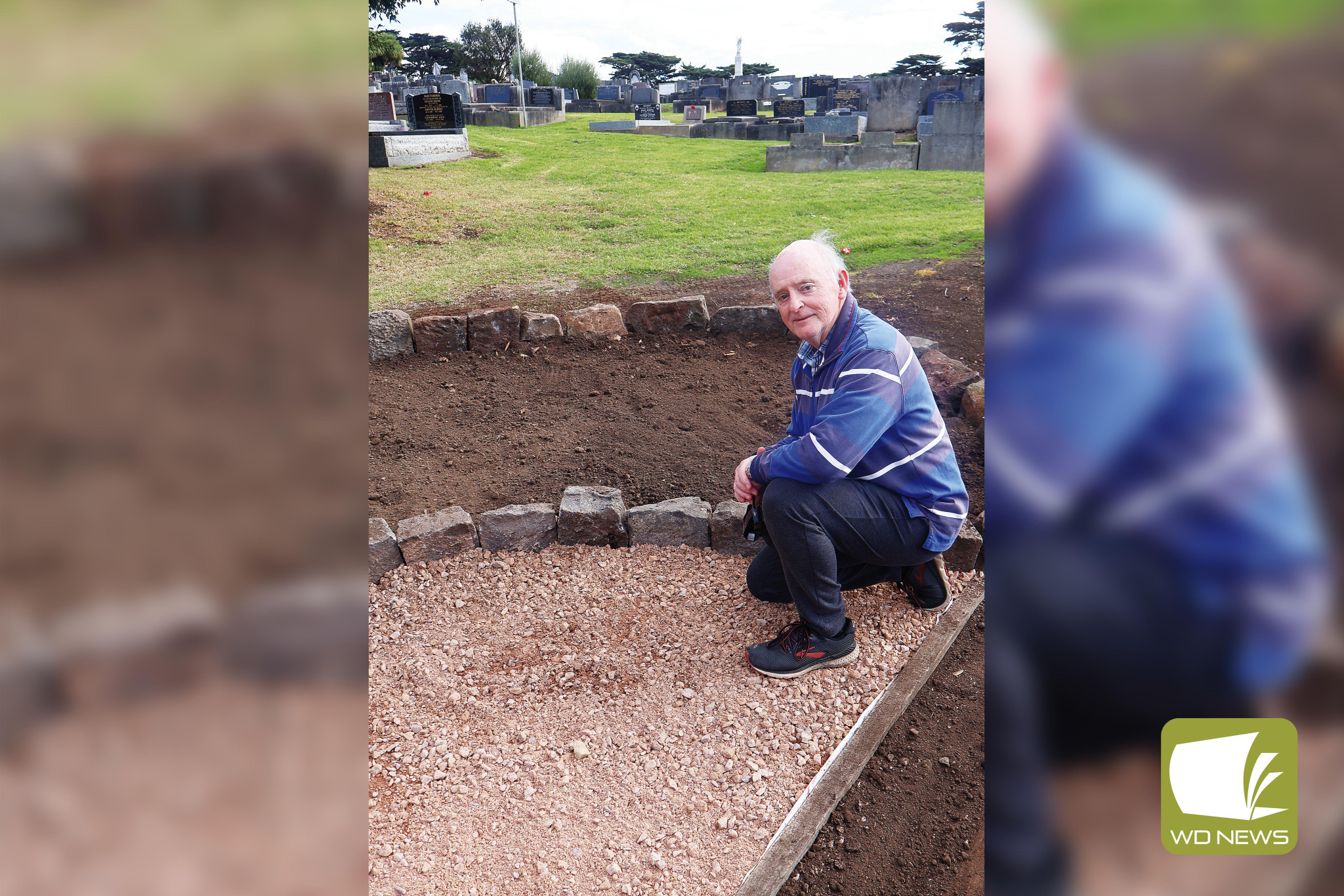 A fresh look: Camperdown Cemetery Trust secretary Colin Hayman admires the progress made on the project.