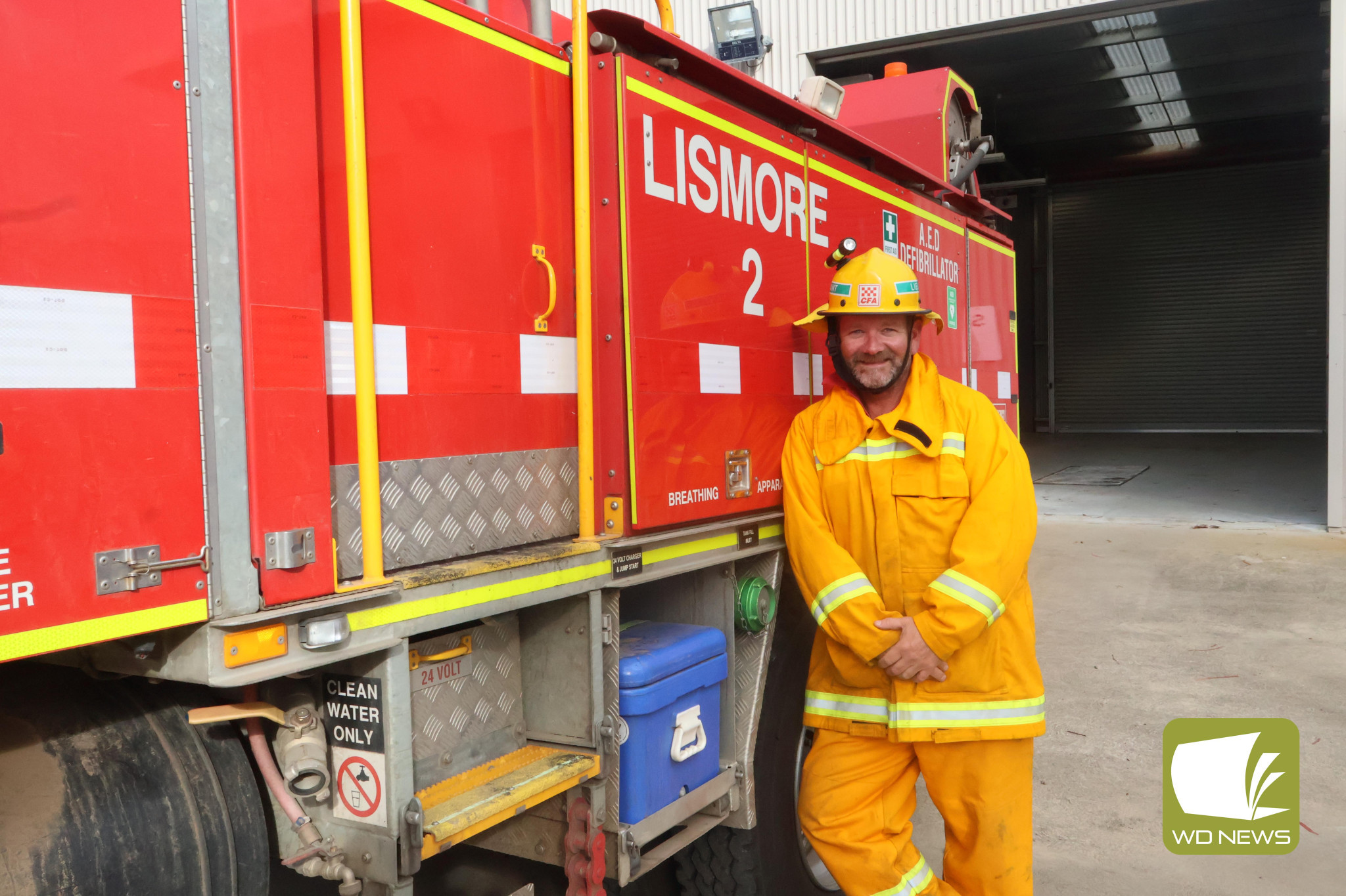 An eager family: Lismore CFA brigade second lieutenant Aaron Webster is a third generation CFA member in his family.