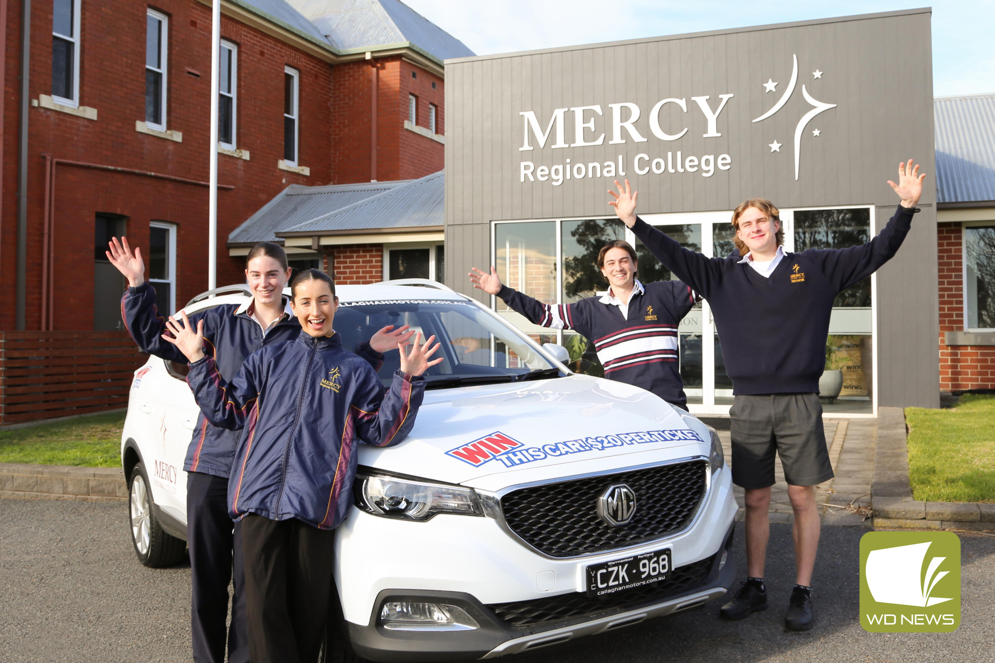 Foot on the gas: Mercy Regional College’s annual Car Raffle was launched last week.