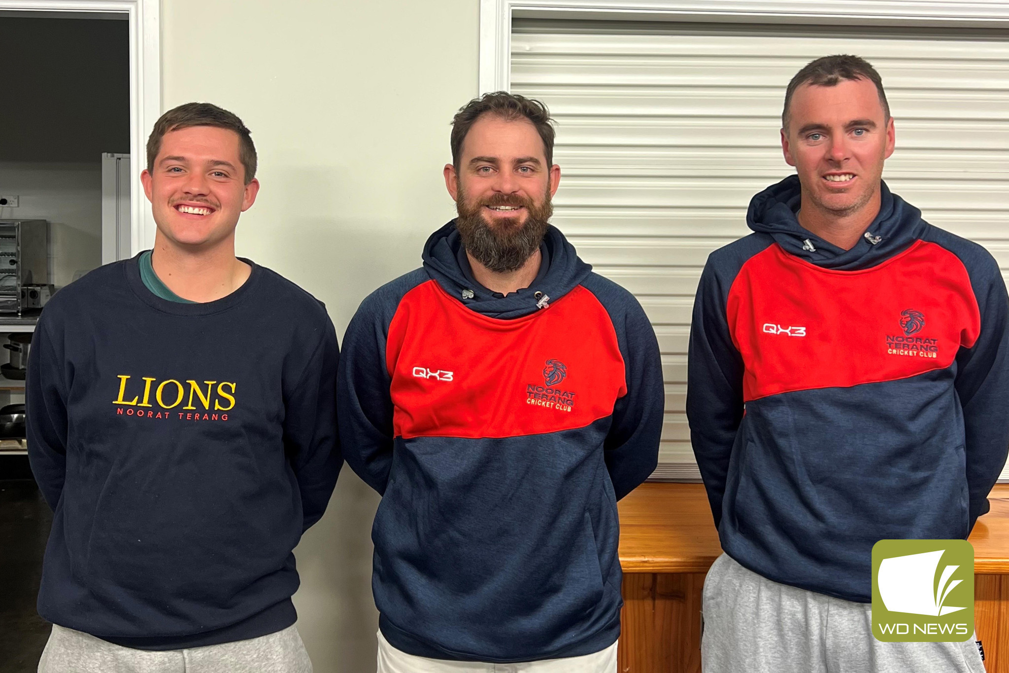 Bailey Kavenagh, Liam Geary and Tim Delaney are set to lead the Lions in season 2025/26. Picture courtesy Noorat Terang Cricket Club