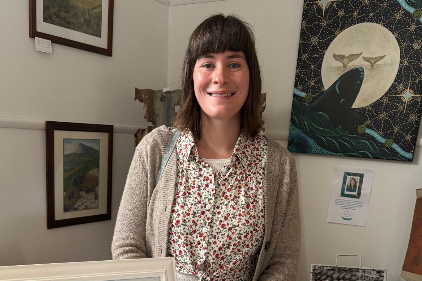 Creative: Local artist Emily Whiteside will be using her talents to complete pet portraits in a monthly session at the Cobden Visitor Information Centre and Art Gallery.