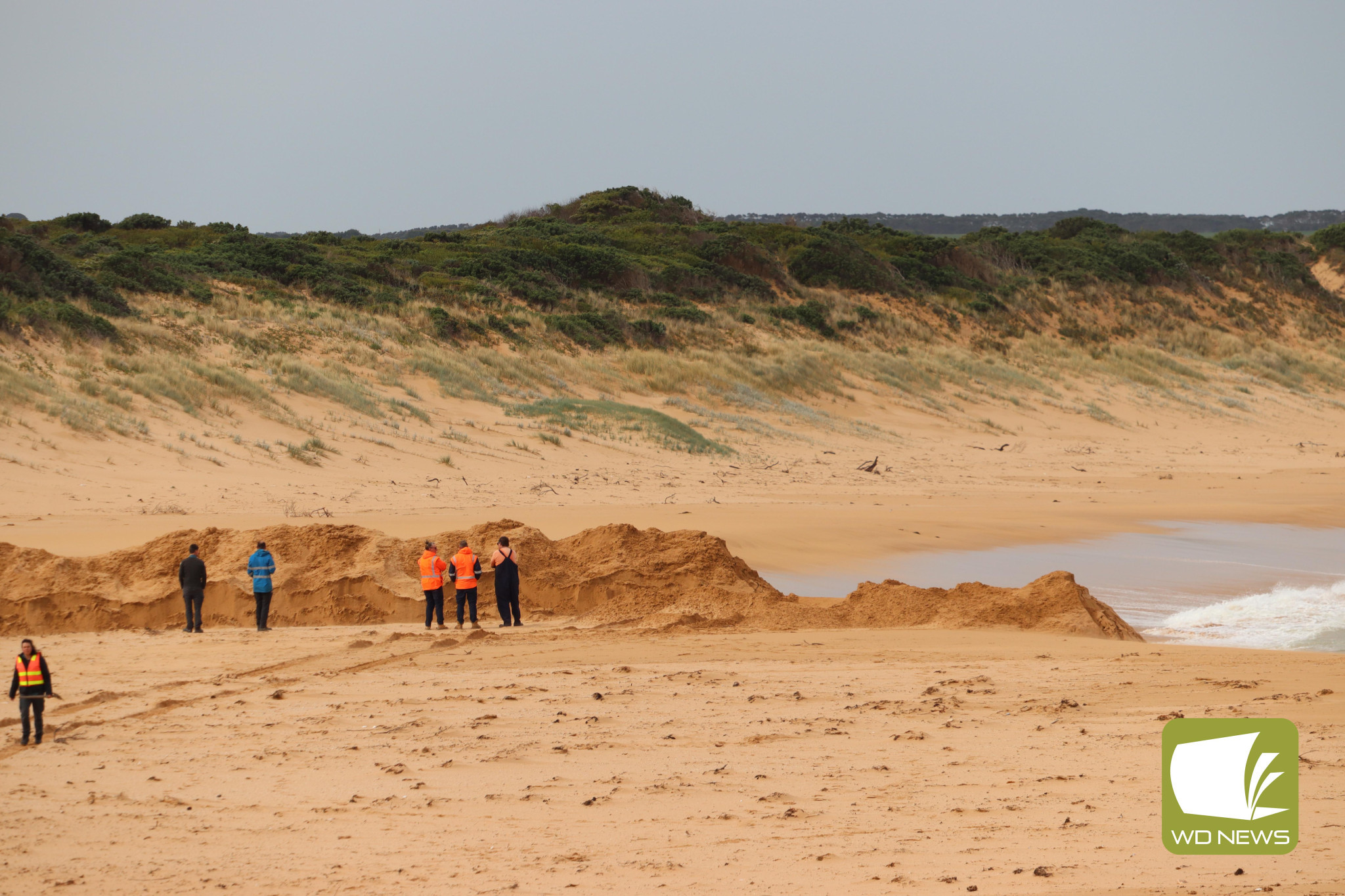 The river mouth was artificially opened at Peterborough last Tuesday.