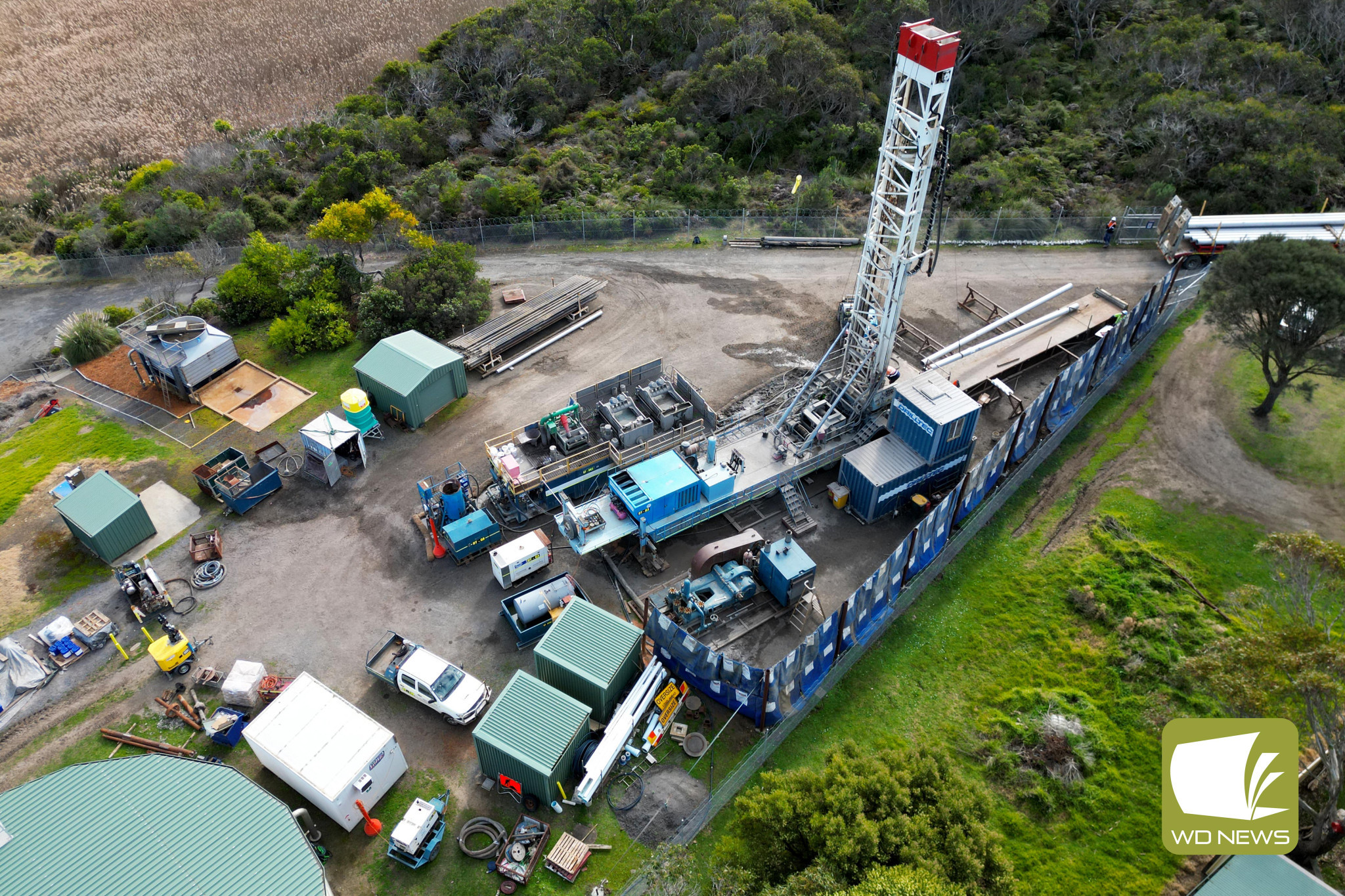 Key works: Progress is being made on the construction of a new bore at the Port Campbell Water Treatment Plant.