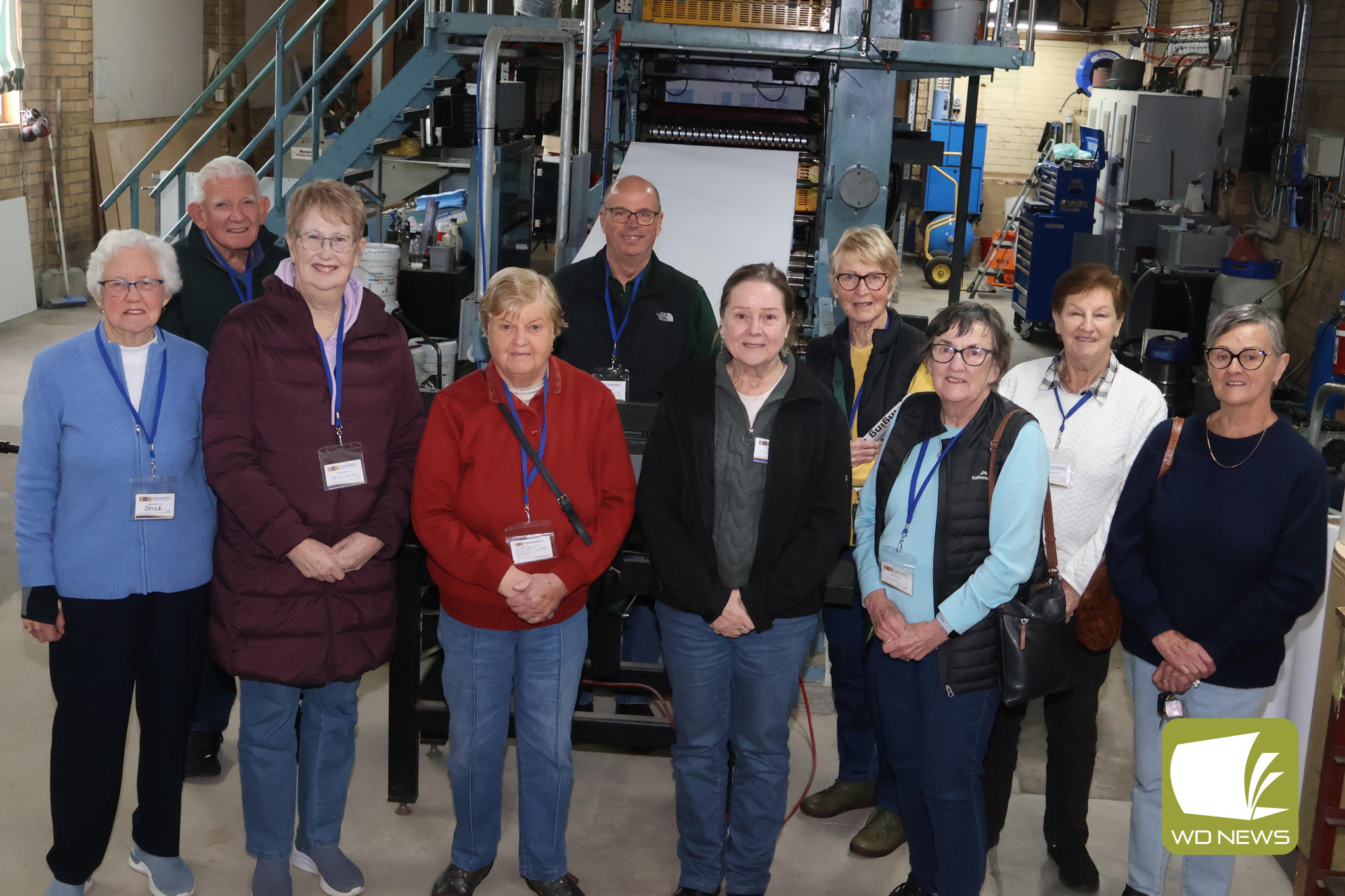 Hot off the press: Corangamite U3A members paid a visit to the offices of Western District Newspapers this week to get an up-close look at how their local newspapers are published each week.